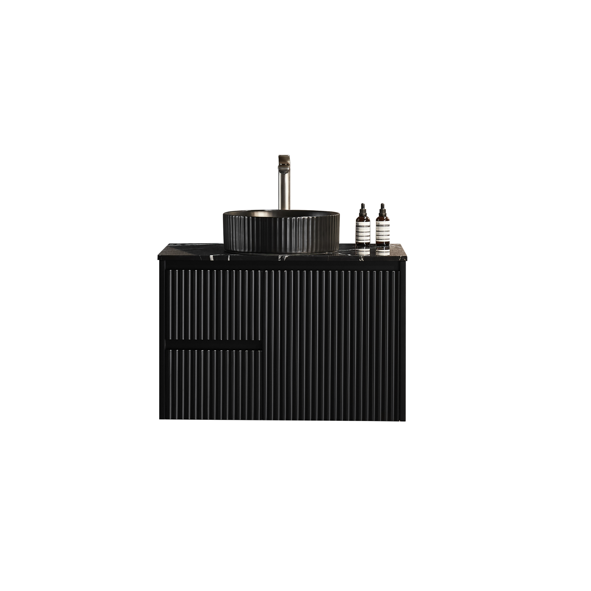 CETO BRINDABELLA MATTE BLACK 750MM SINGLE BOWL WALL HUNG VANITY (AVAILABLE IN LEFT HAND DRAWER AND RIGHT HAND DRAWER)