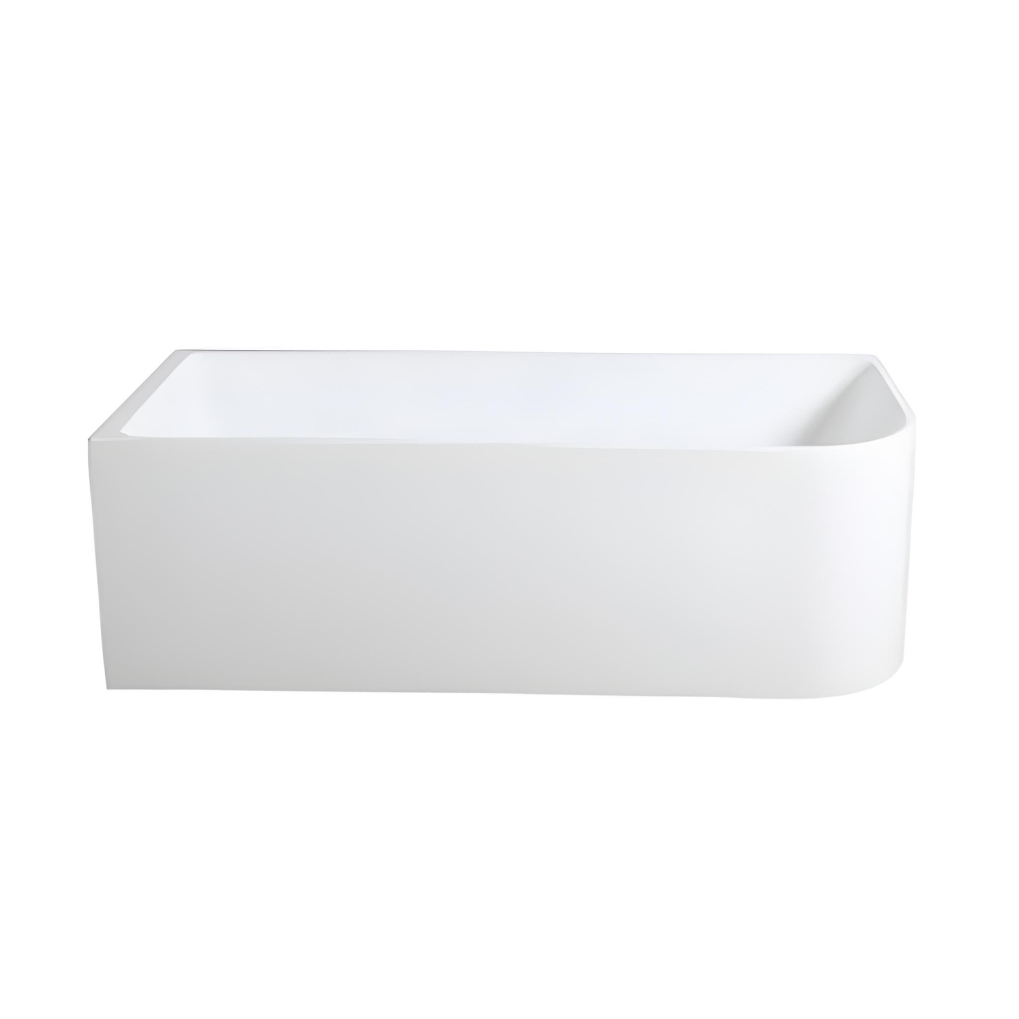 POSEIDON CASEY LEFT CORNER BATHTUB MATTE WHITE (AVAILABLE IN 1400MM, 1500MM AND 1700MM)