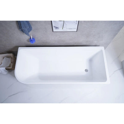 POSEIDON GLOSS WHITE RIGHT CORNER MULTI-FIT BATHTUB 510MM HEIGHT (AVAILABLE IN 1300MM, 1400MM, 1500MM AND 1700MM)