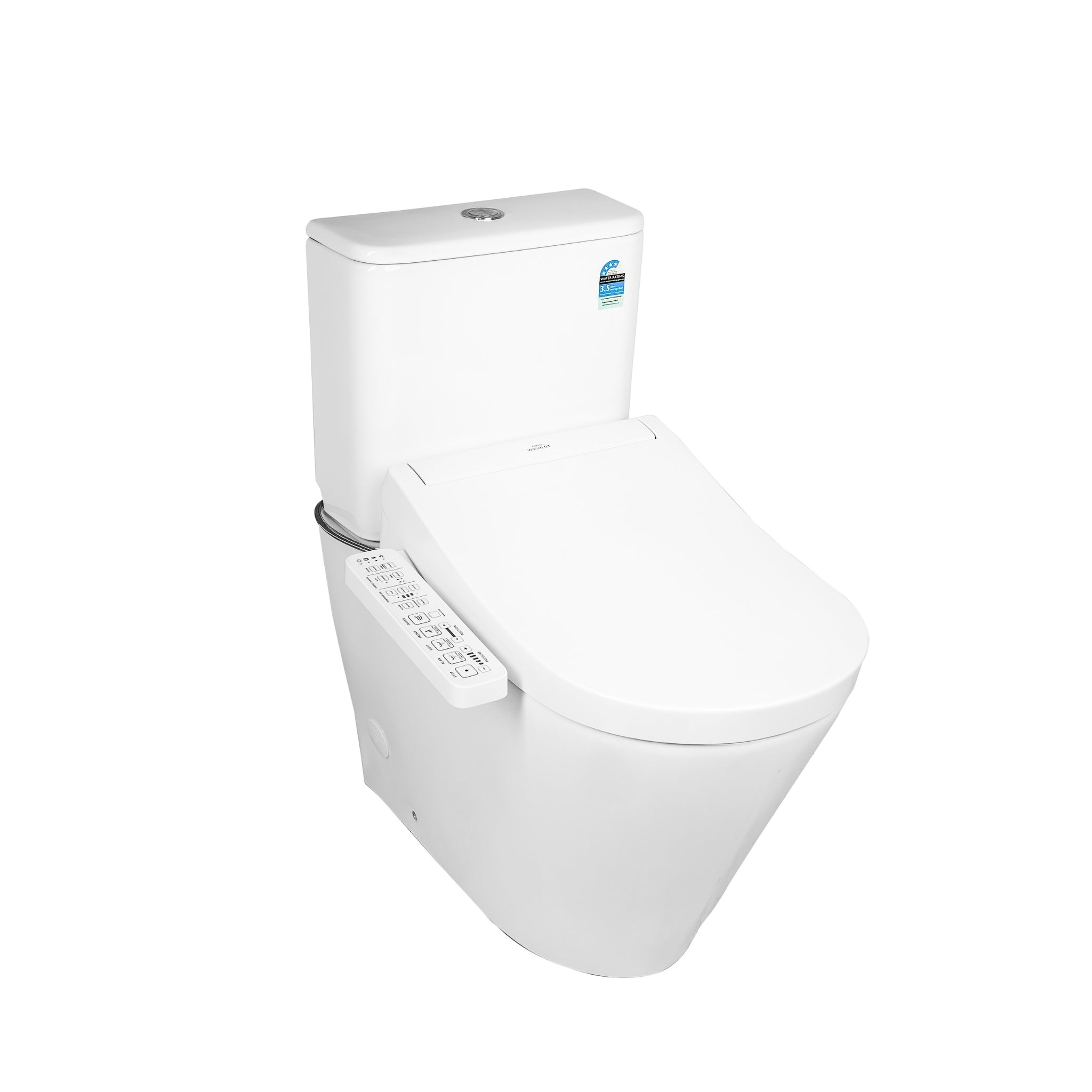 TOTO S2 WASHLET W/ SIDE CONTROL AND B&H DARA BTW TOILET SUITE PACKAGE D-SHAPE GLOSS WHITE