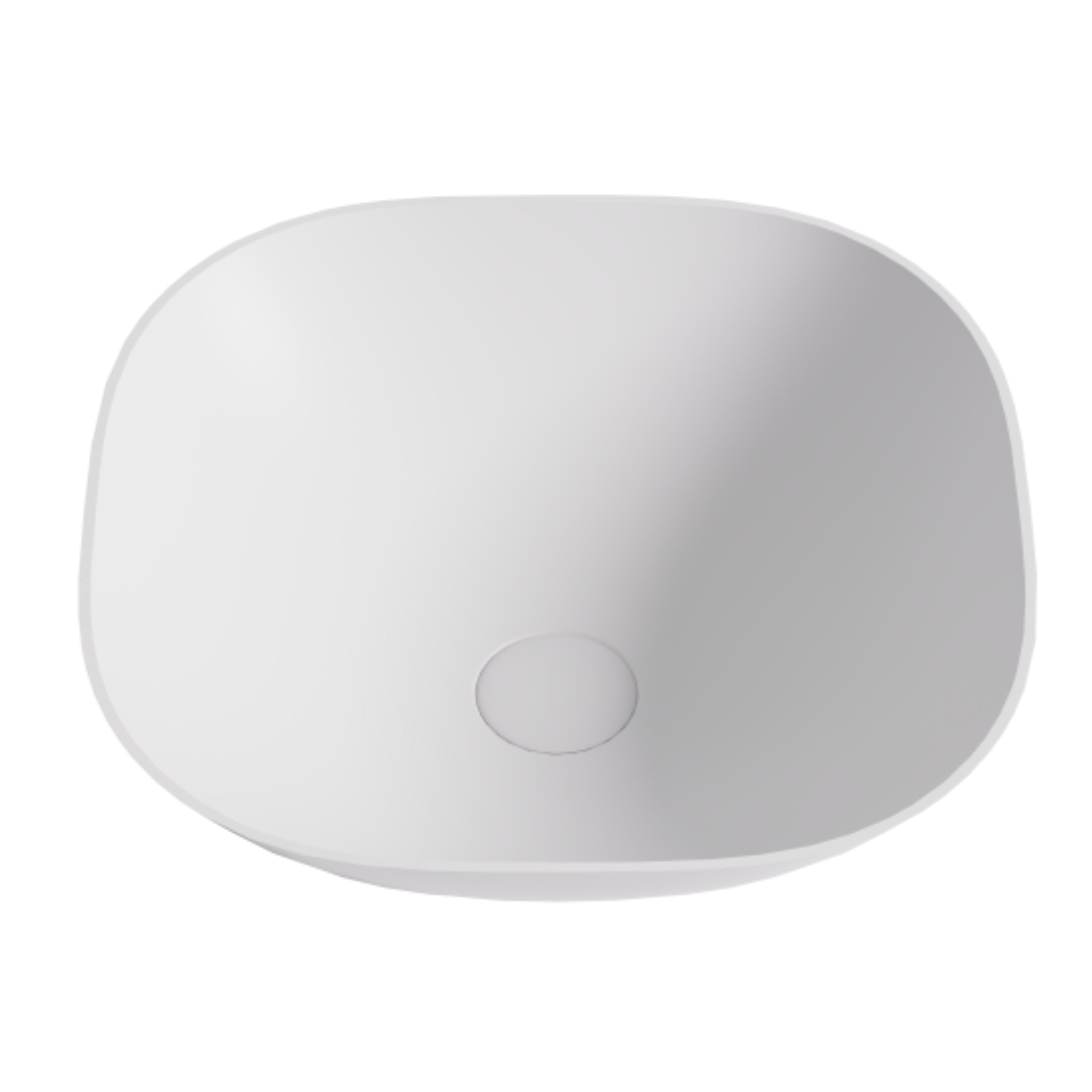 CETO ELBA SQUARE SHAPE ABOVE COUNTER BASIN MATTE WHITE 400MM