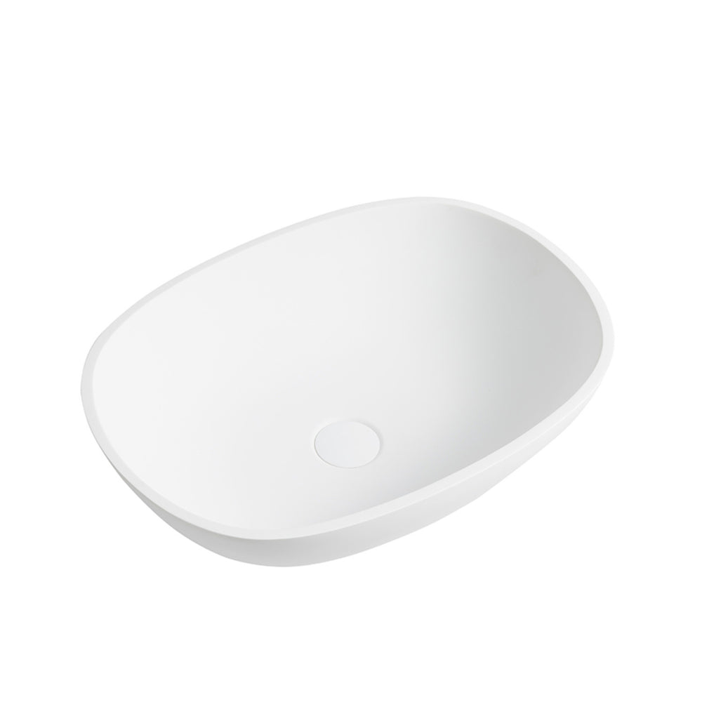 CETO PERCY SQUARE SHAPE ABOVE COUNTER BASIN MATTE WHITE 550MM