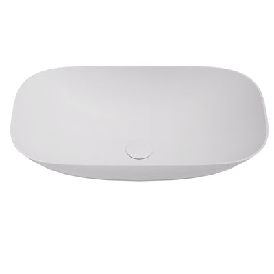 CETO PERCY SQUARE SHAPE ABOVE COUNTER BASIN MATTE WHITE 630MM