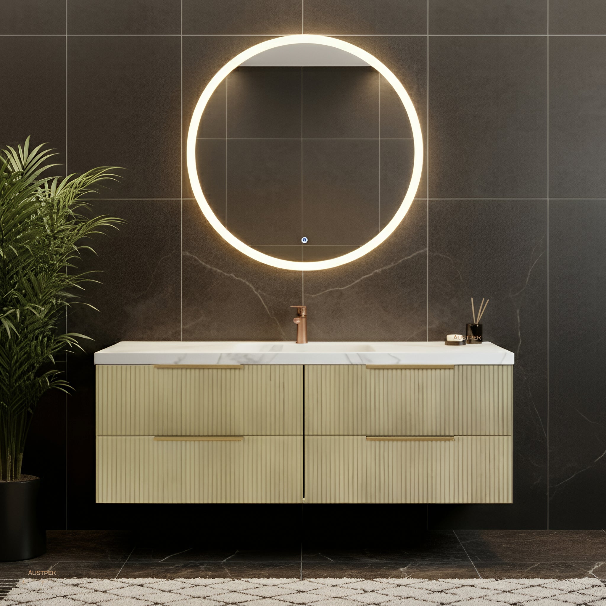 CETO EDEN CLASSIC OAK 1500MM SINGLE BOWL WALL HUNG VANITY