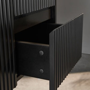 CETO BRINDABELLA MATTE BLACK 900MM SINGLE BOWL WALL HUNG VANITY (RIGHT HAND DRAWER)