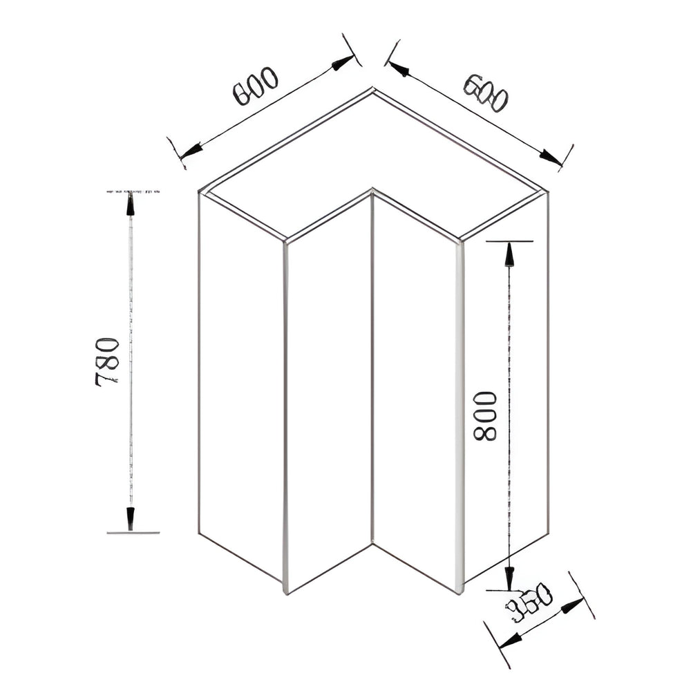 VITO CUSTOM DOUBLE DOOR CORNER CUPBOARD RANGE HOOK KITCHEN WALL CABINET (MULTIPLE SIZES AVAILABLE)