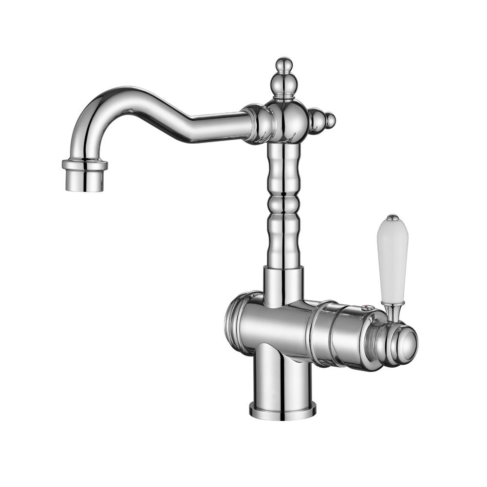 MODERN NATIONAL BORDEAUX HIGH RISE TALL BASIN MIXER 242MM CHROME