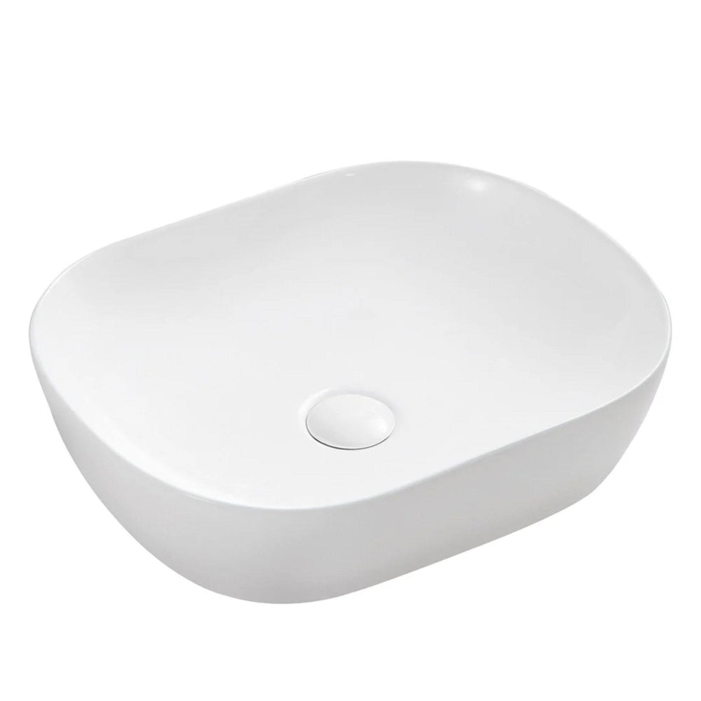 MERCIO CHUR RECTANGULAR ABOVE COUNTER BASIN MATTE WHITE 465MM