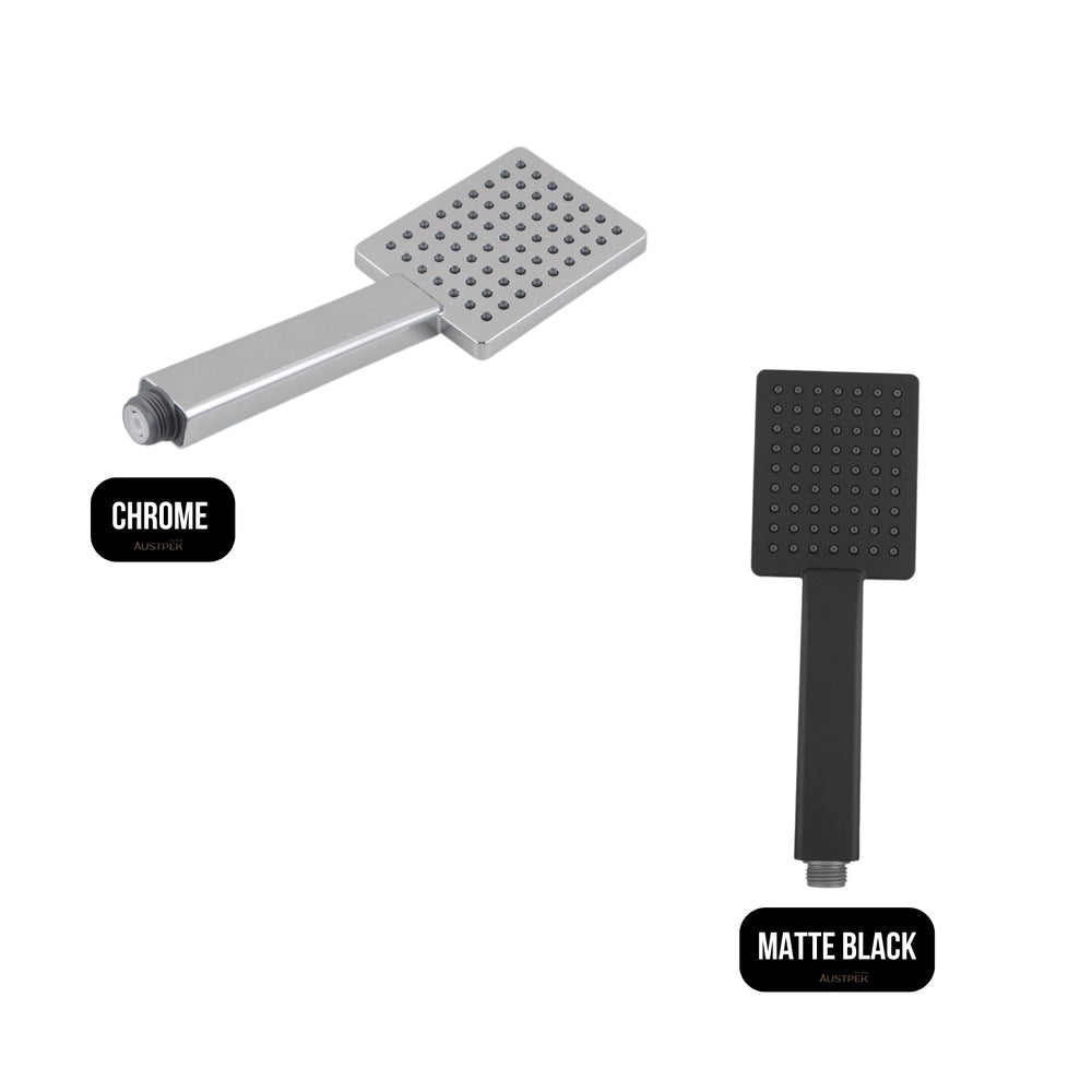 AQUAPERLA SQUARE HANDHELD SHOWER 260MM MATTE BLACK