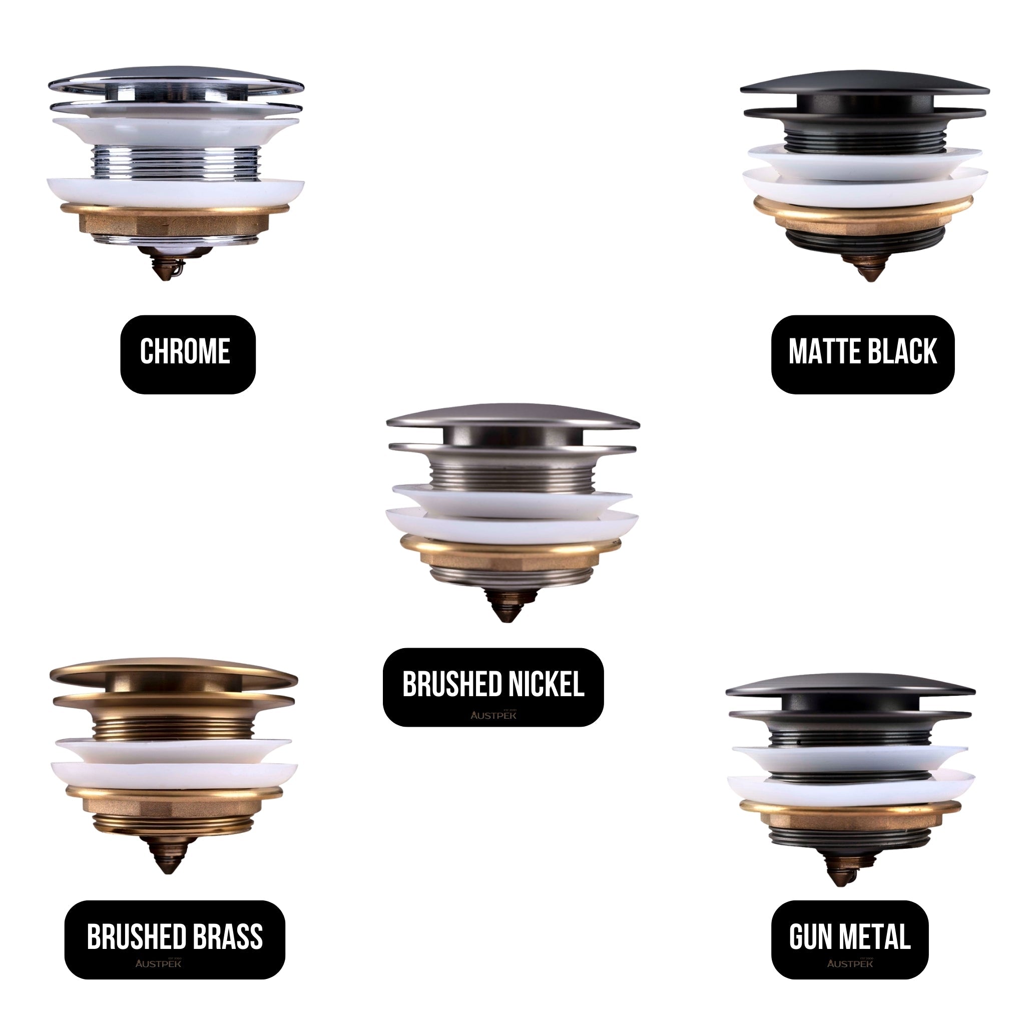 AQUAPERLA POP-UP NON-OVERFLOW BATHTUB WASTE 40MM CHROME