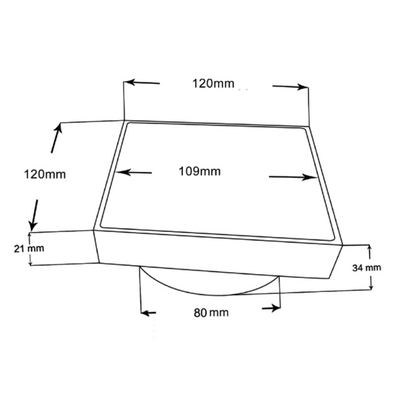 AQUAPERLA TILE INSERT DRAIN BRUSHED 120MM BRASS