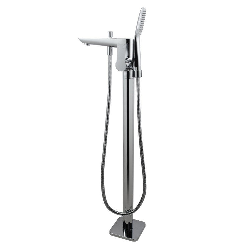 AQUAPERLA FREESTANDING BATH MIXER WITH HAND HELD SHOWER 862MM CHROME