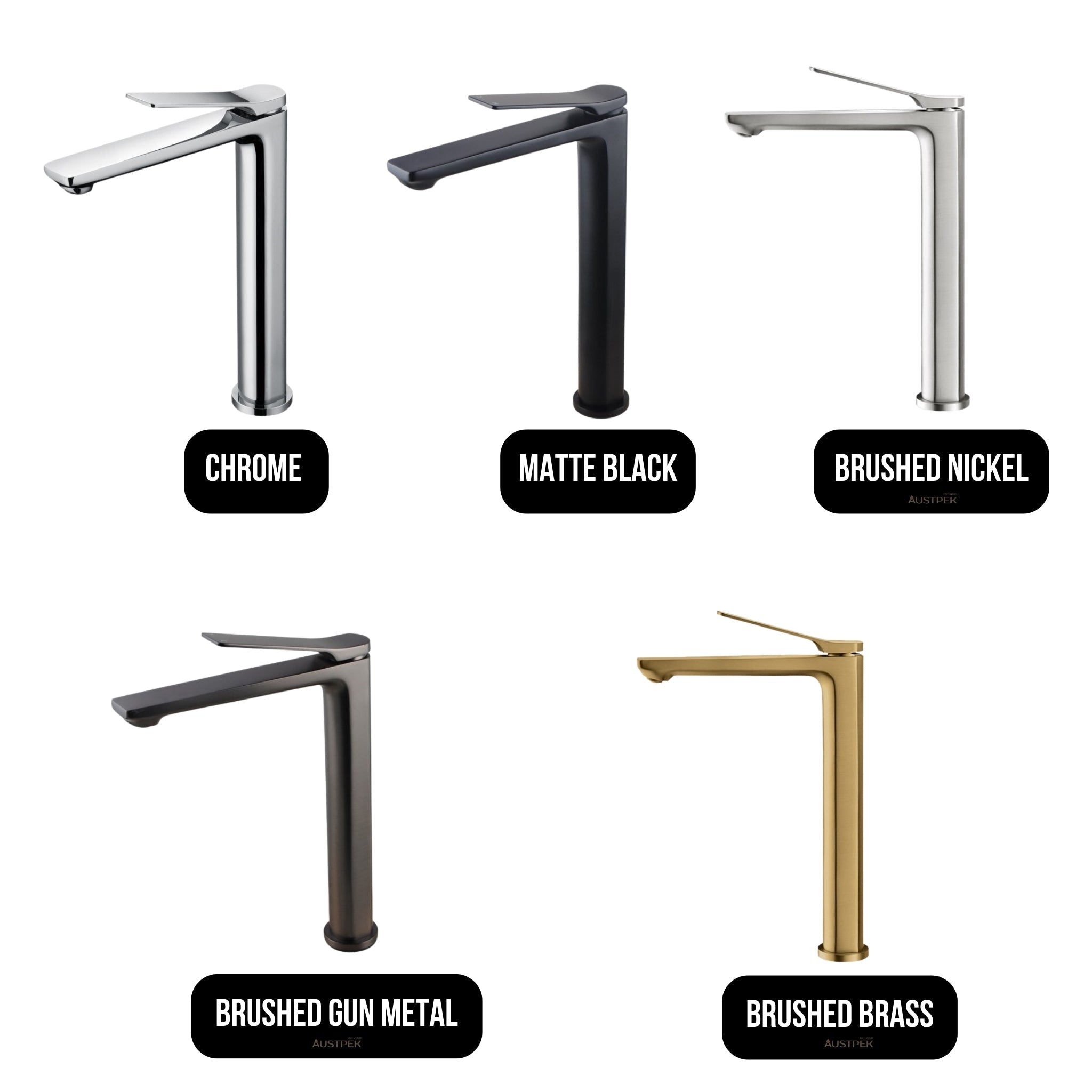 AQUAPERLA RUSHY TALL BASIN MIXER 292MM GUNMETAL GREY