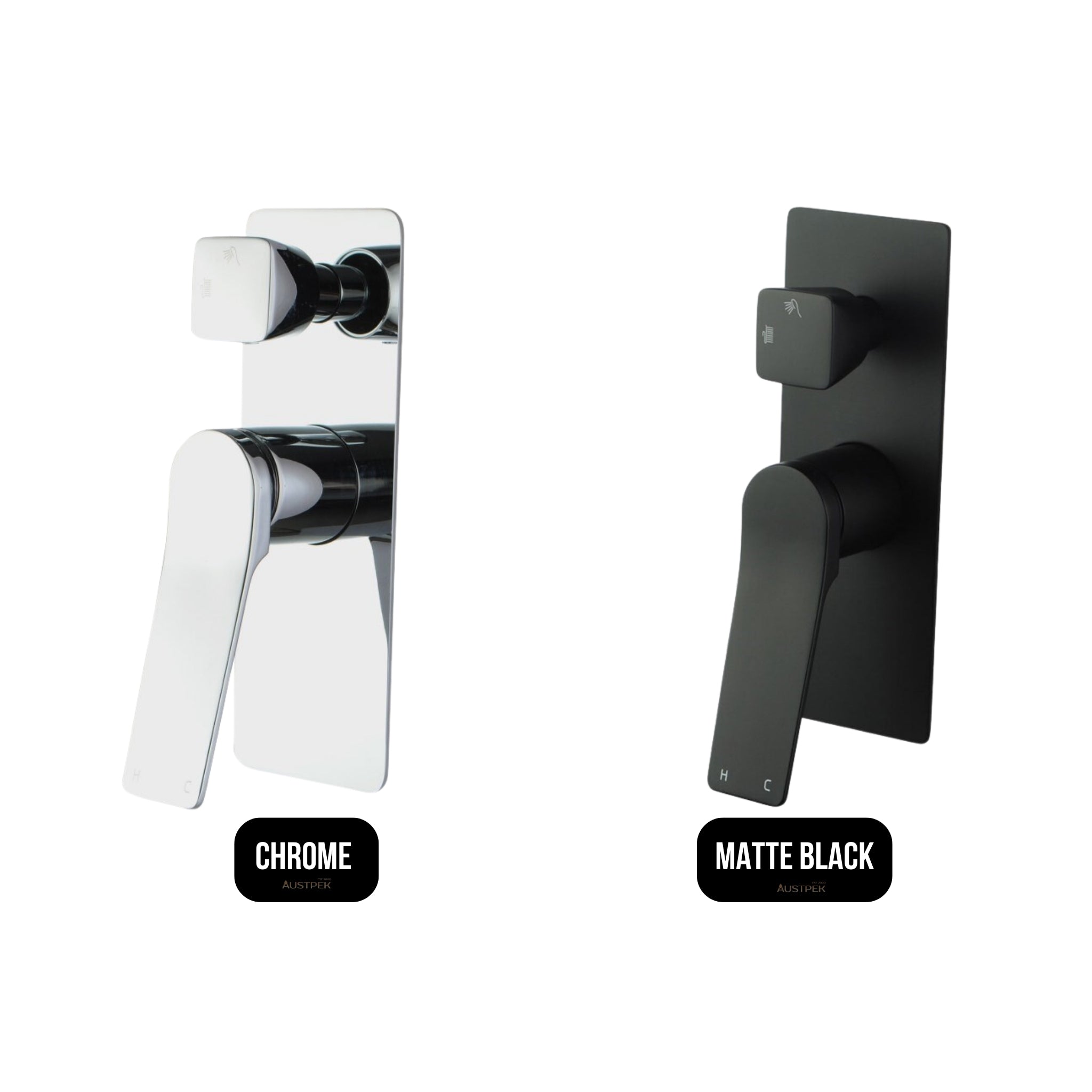 AQUAPERLA RUSHY WALL MIXER WITH DIVERTER 205MM CHROME