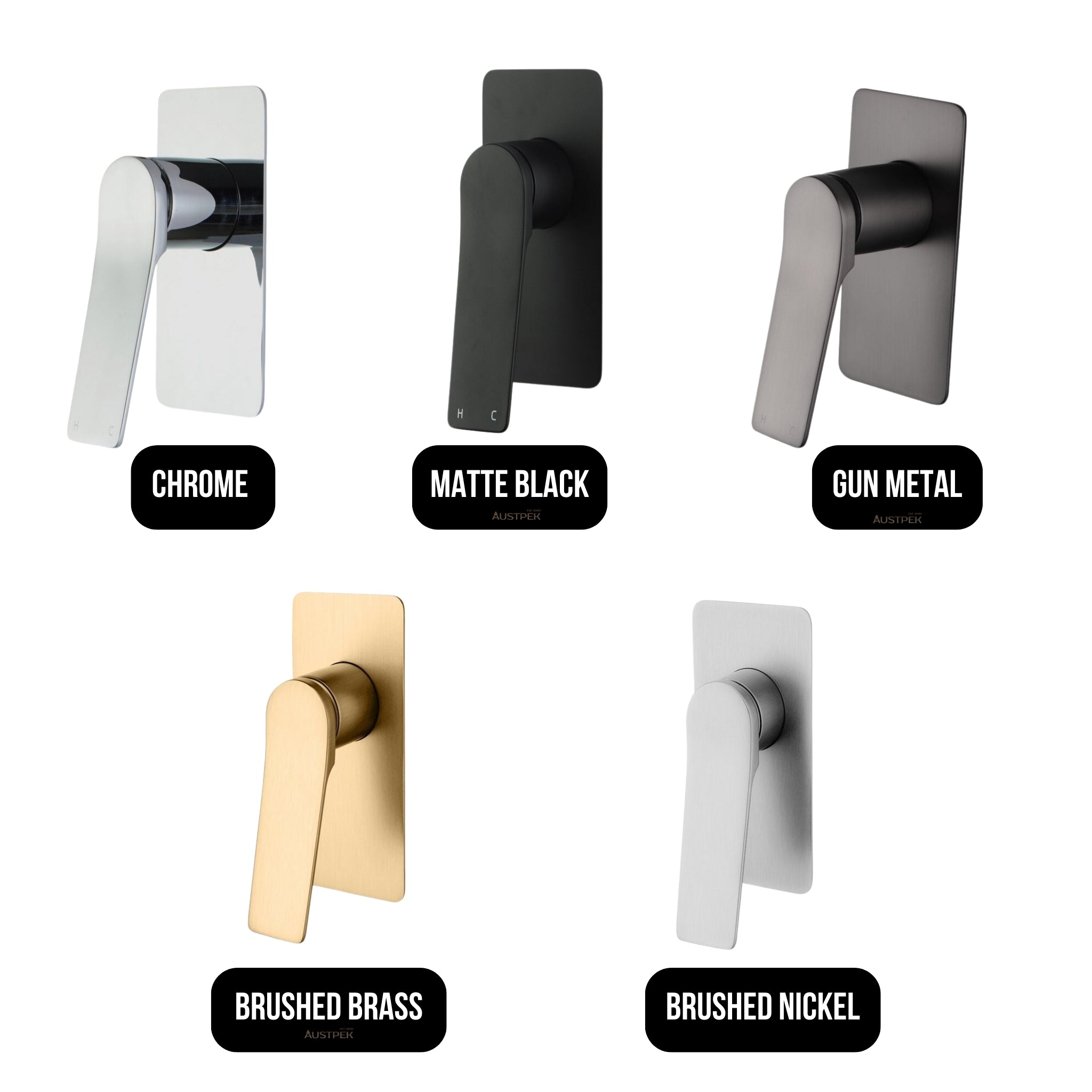 AQUAPERLA RUSHY WALL MIXER 150MM GUN METAL GREY