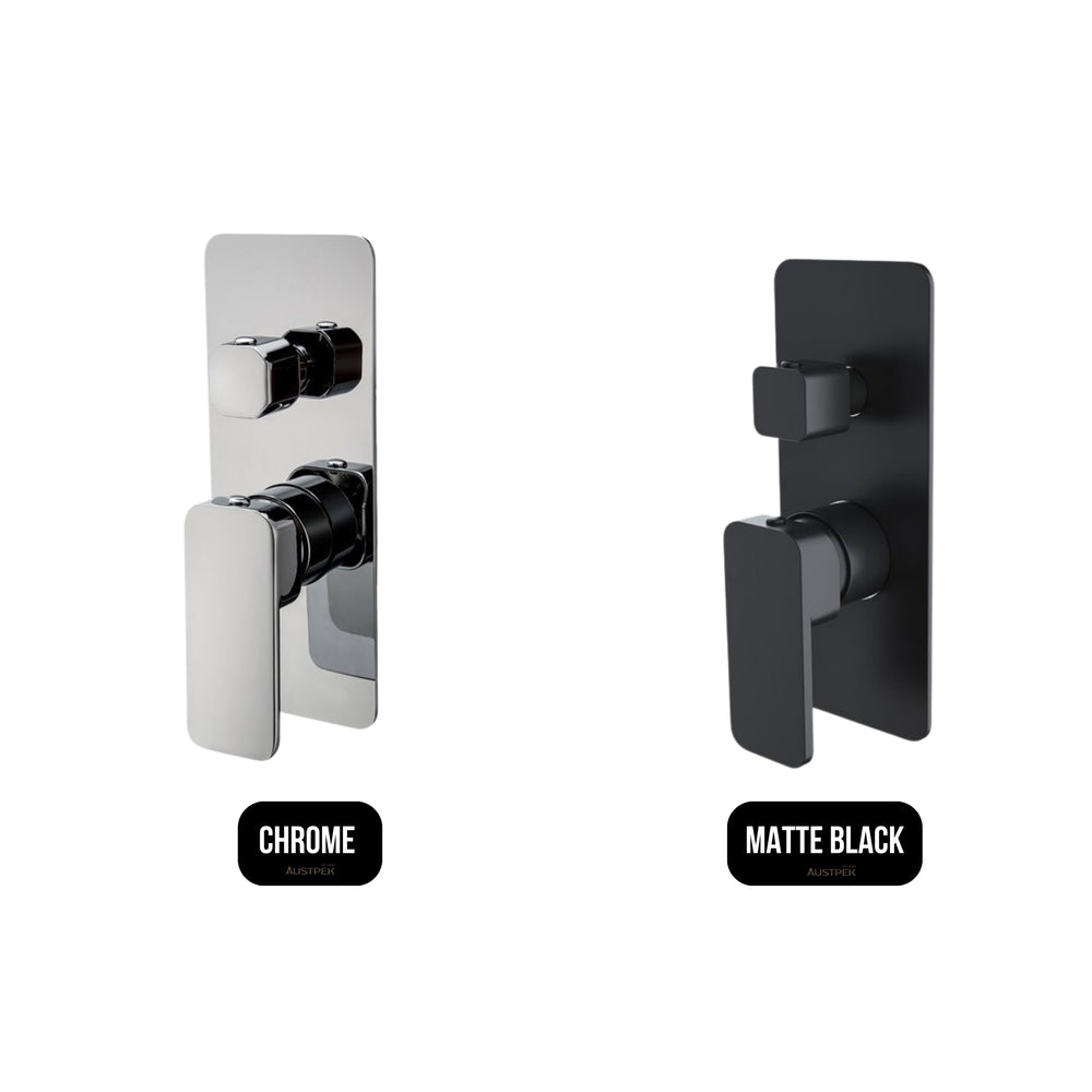 NORICO IVANO WALL MIXER WITH DIVERTER 200MM CHROME