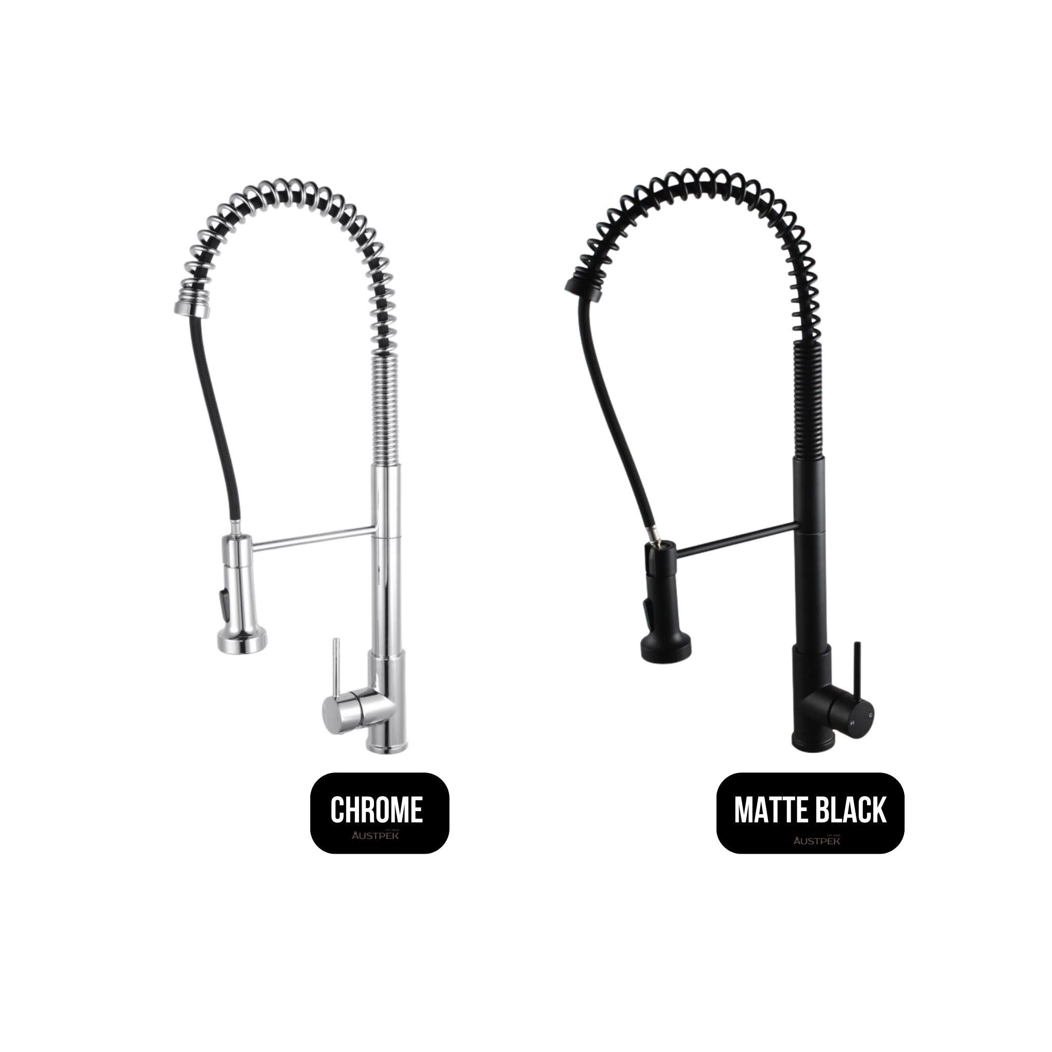 AQUAPERLA PULL OUT KITCHEN MIXER 635MM MATTE BLACK