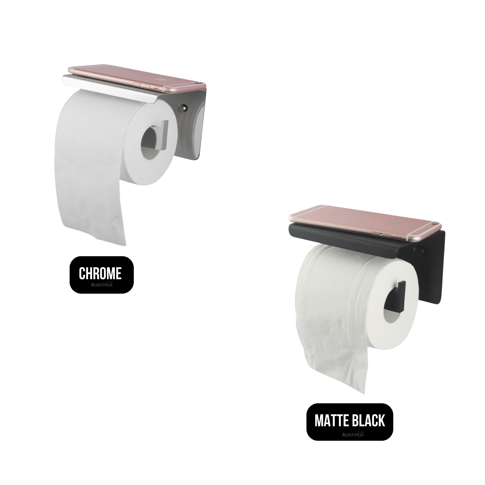 AQUAPERLA IVANO TOILET PAPER HOLDER BLACK