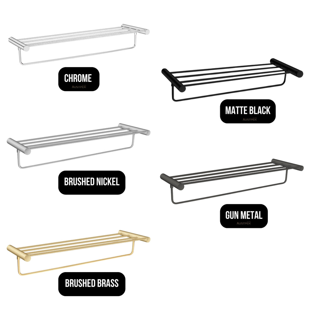 AQUAPERLA SHOWER SHELF 600MM BLACK