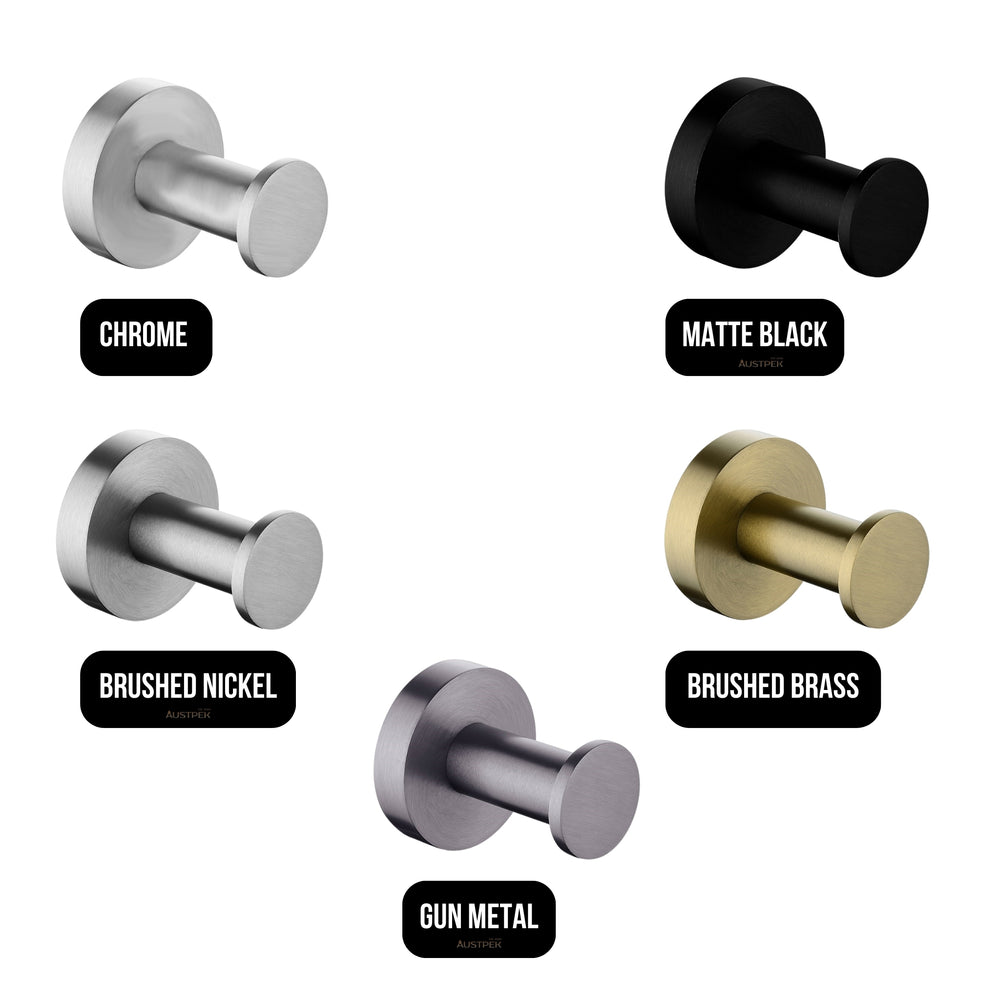 AQUAPERLA LUCID PIN ROBE HOOK BLACK