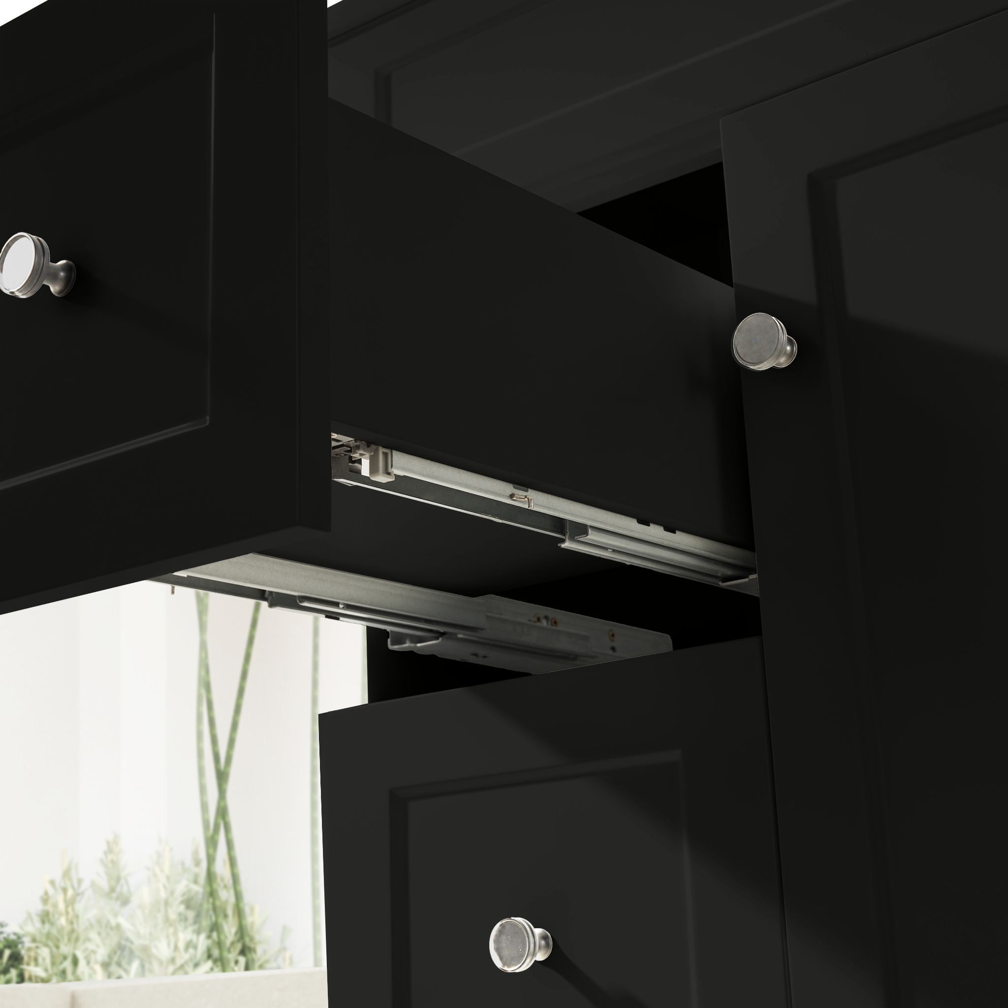 CETO HARRINGTON MATTE BLACK 750MM SINGLE BOWL FLOOR STANDING VANITY (AVAILABLE IN LEFT AND RIGHT HAND DRAWER)