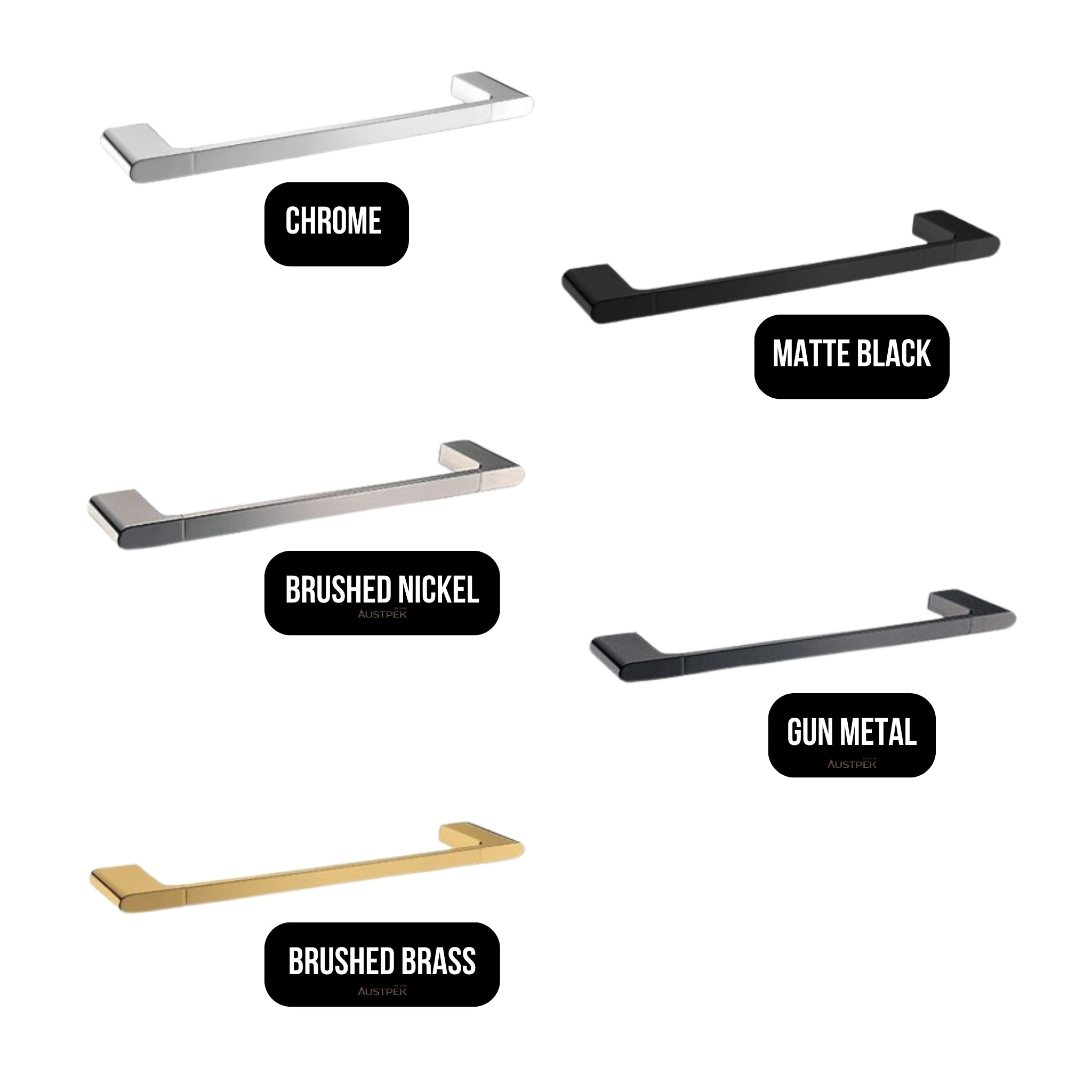 AQUAPERLA VOG HAND TOWEL HOLDER 300MM GUN METAL