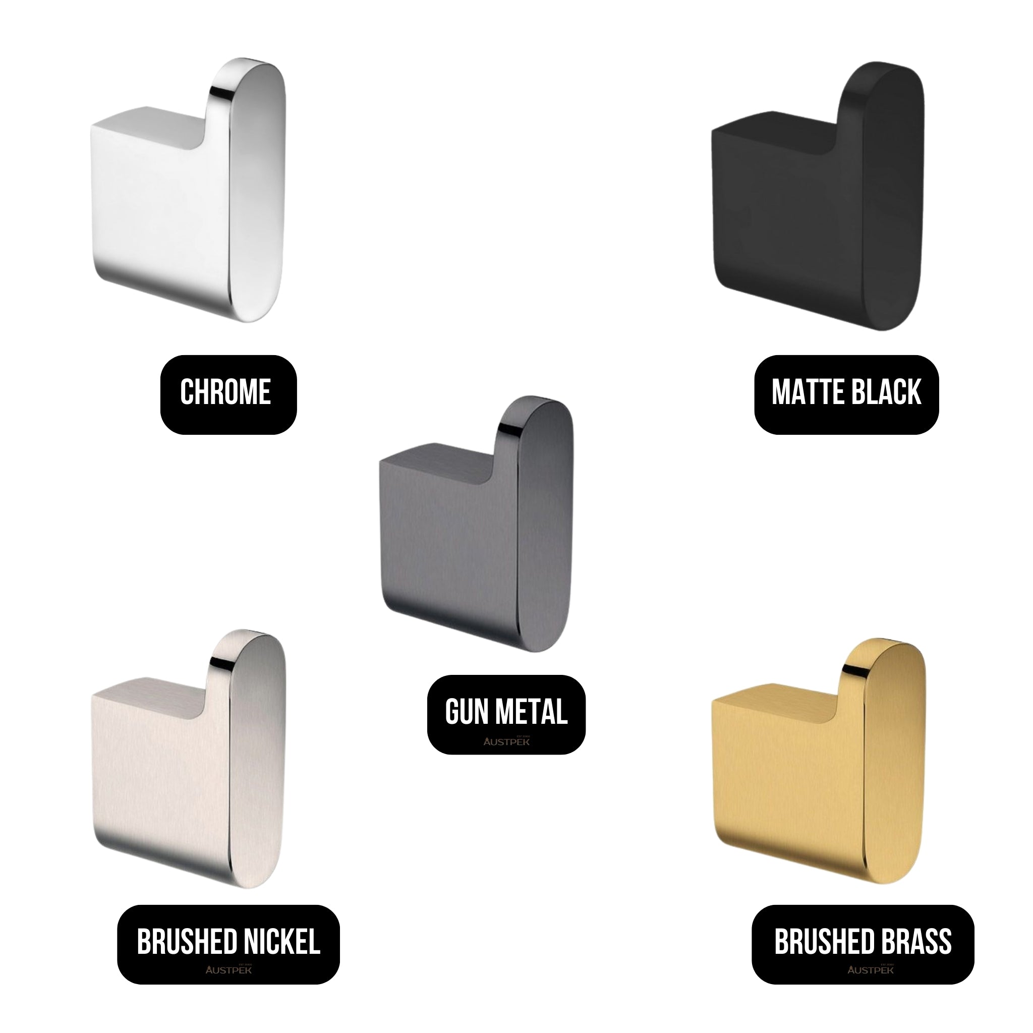 AQUAPERLA VOG ROBE HOOK BRUSHED NICKEL