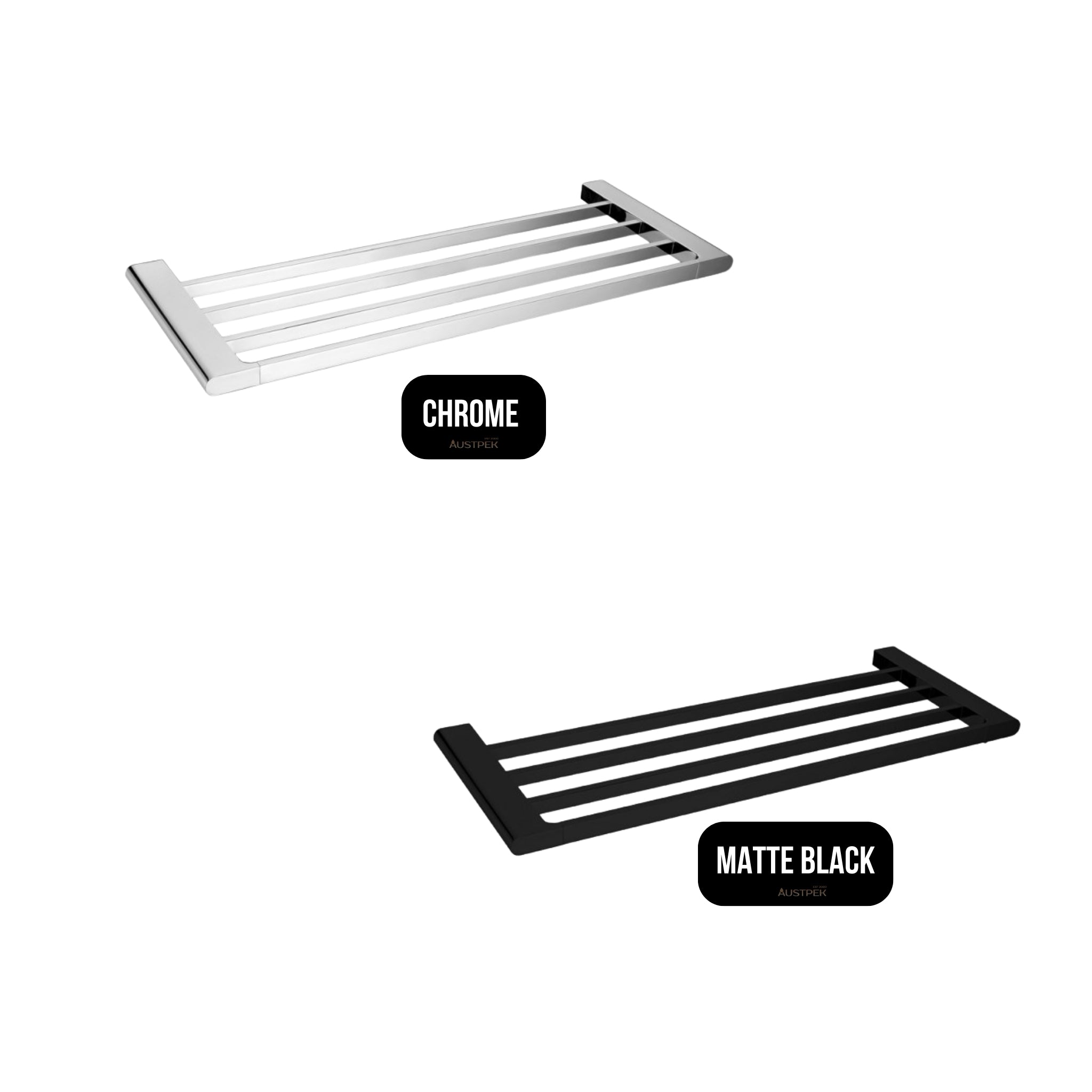 AQUAPERLA VOG TOWEL RACK 600MM BLACK