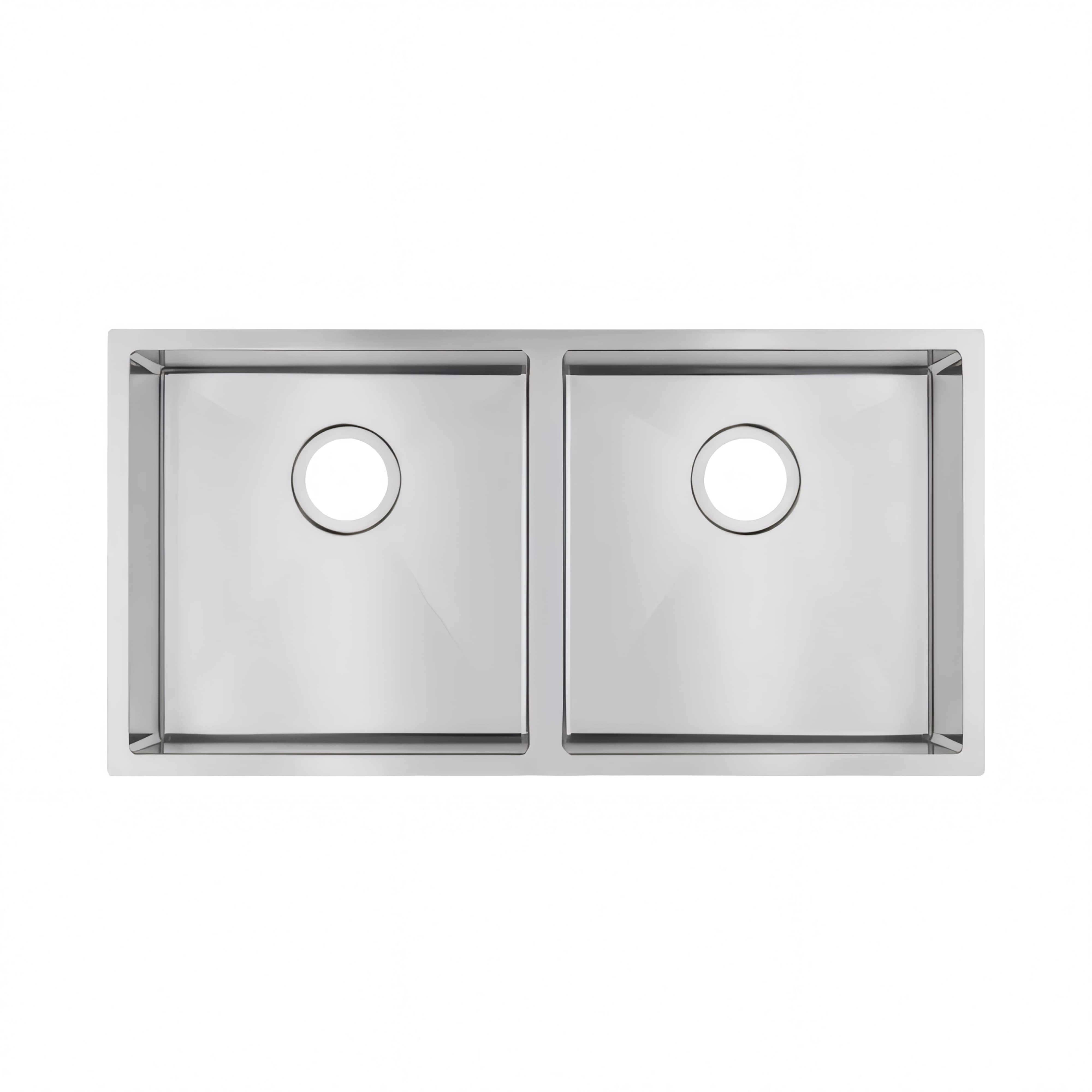 AQUAPERLA T304 HANDMADE DOUBLE BOWL KITCHEN SINK STAINLESS STEEL 865MM