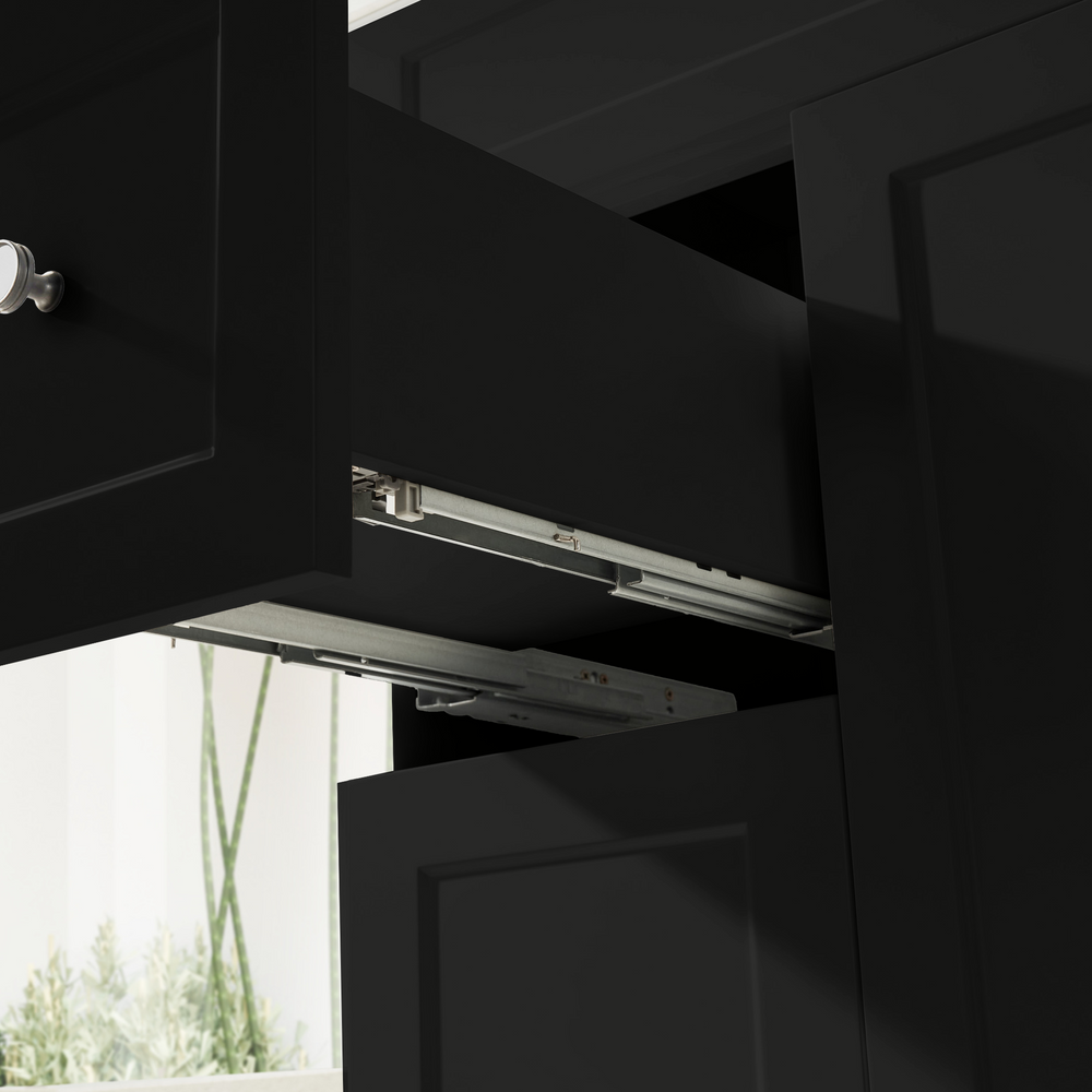 CETO HARRINGTON MATTE BLACK 900MM SINGLE BOWL FLOOR STANDING VANITY (AVAILABLE IN LEFT HAND DRAWER)