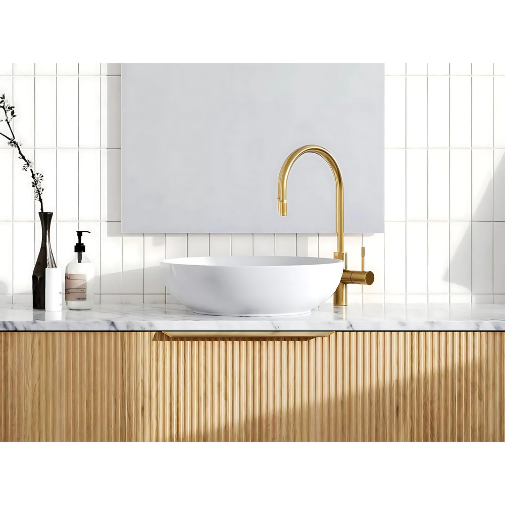 TIMBERLINE CHASE ABOVE COUNTER BASIN GLOSS WHITE 400MM