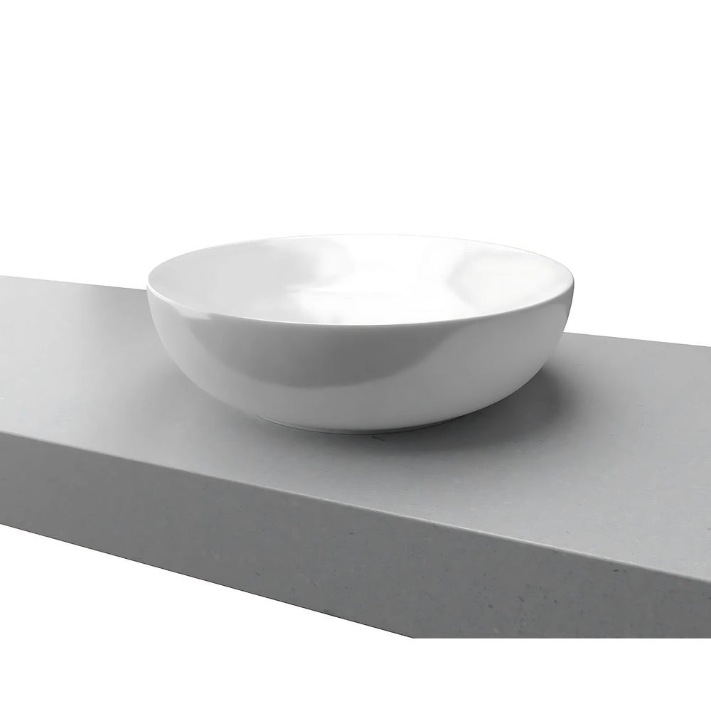 TIMBERLINE CHASE ABOVE COUNTER BASIN GLOSS WHITE 400MM