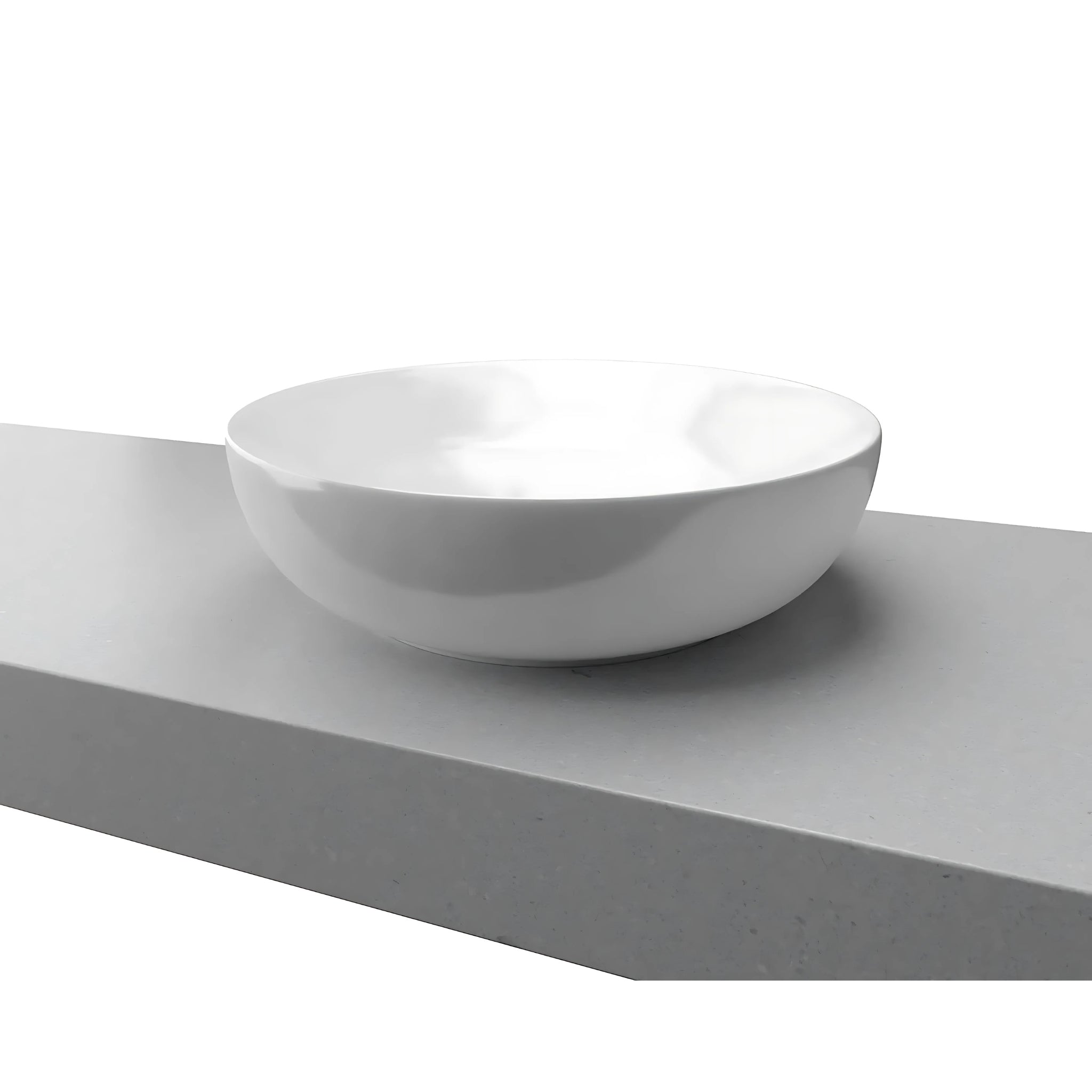 TIMBERLINE CHASE ABOVE COUNTER BASIN GLOSS WHITE 400MM