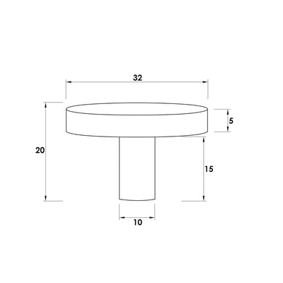 OTTI CHLOE HANDLE MATTE BLACK 32MM