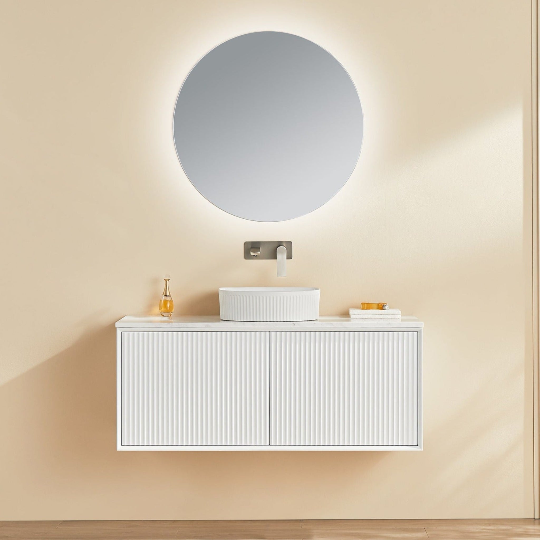 CETO KIRRIBILLI MATTE WHITE 1200MM SINGLE BOWL WALL HUNG VANITY