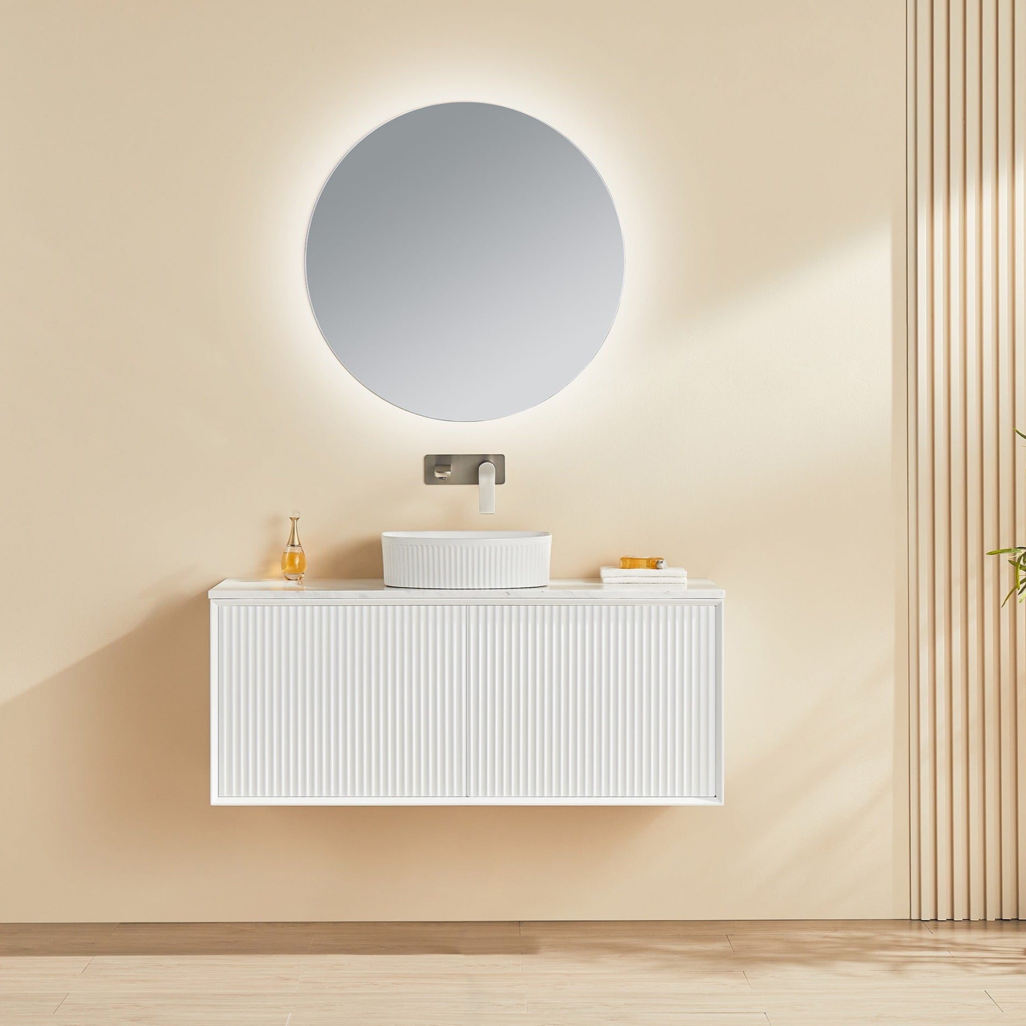 CETO KIRRIBILLI MATTE WHITE 1200MM SINGLE BOWL WALL HUNG VANITY