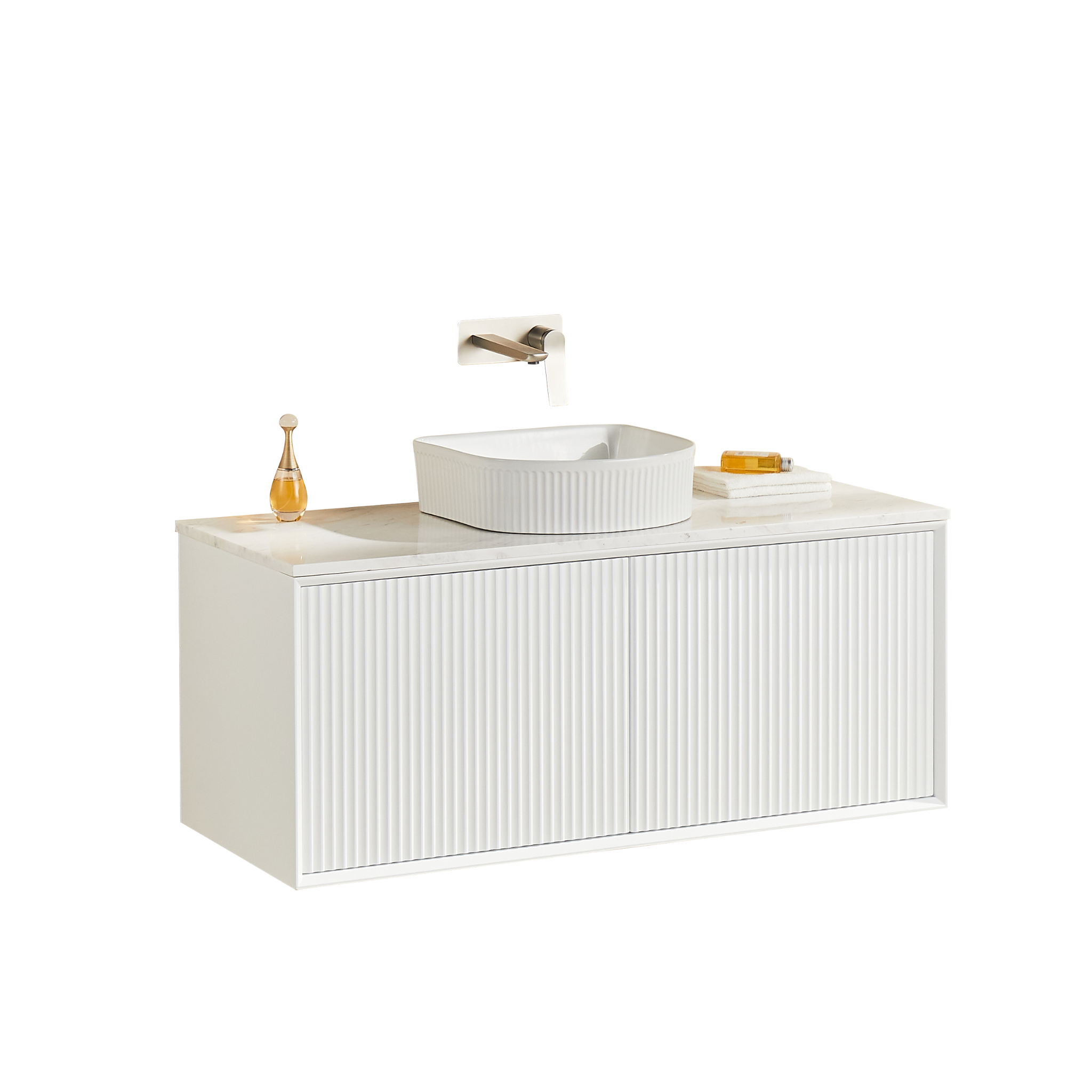 CETO KIRRIBILLI MATTE WHITE 1200MM SINGLE BOWL WALL HUNG VANITY