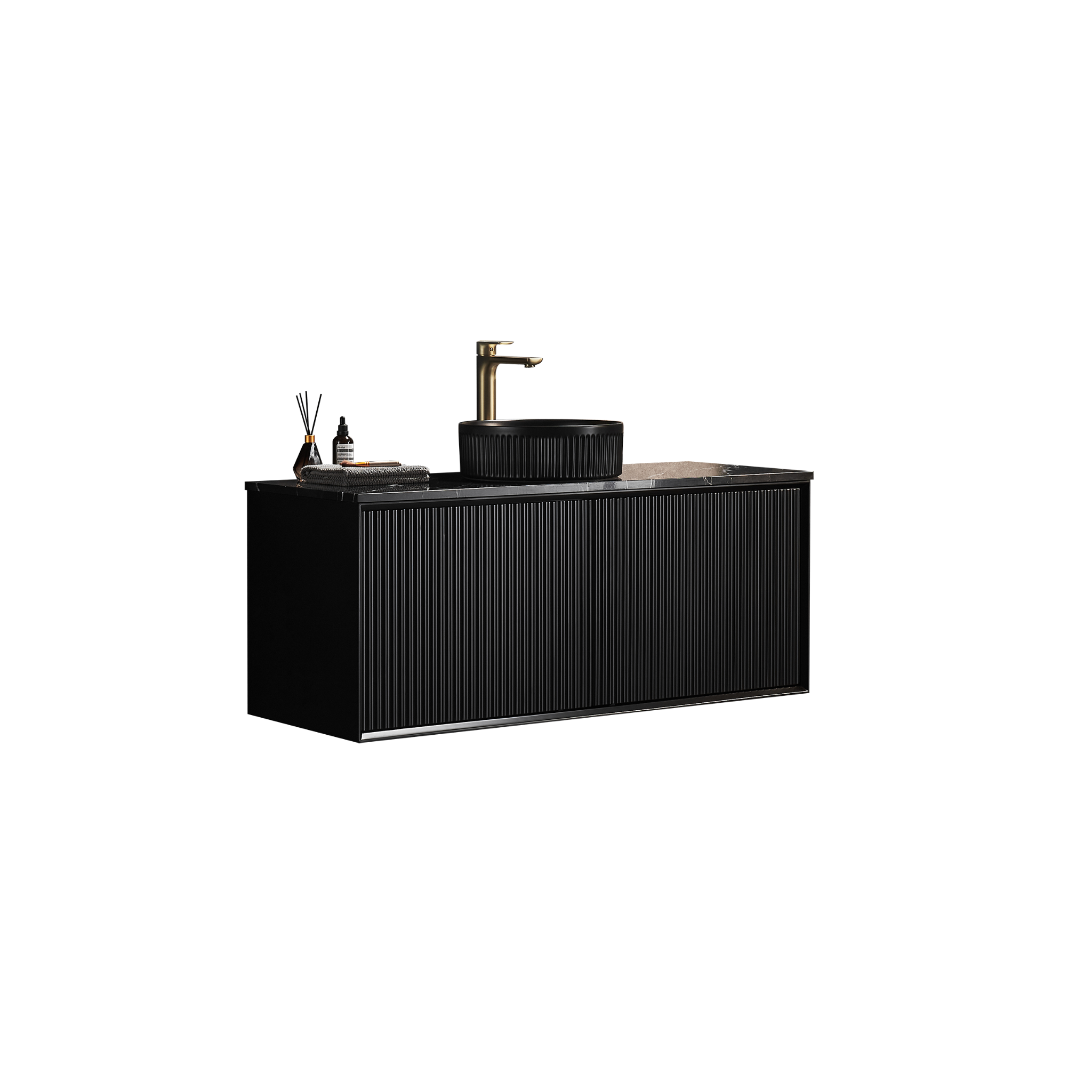 CETO KIRRIBILLI MATTE BLACK 1200MM SINGLE BOWL WALL HUNG VANITY