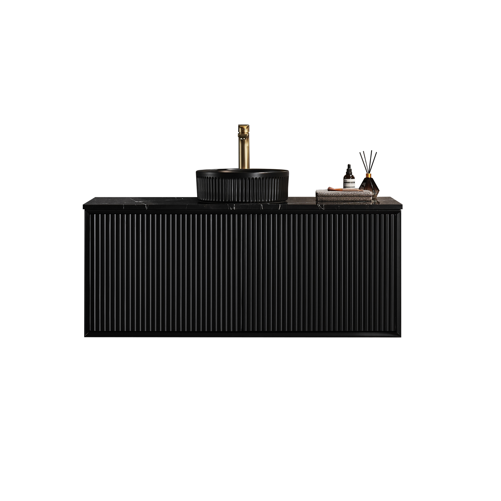 CETO KIRRIBILLI MATTE BLACK 1200MM SINGLE BOWL WALL HUNG VANITY