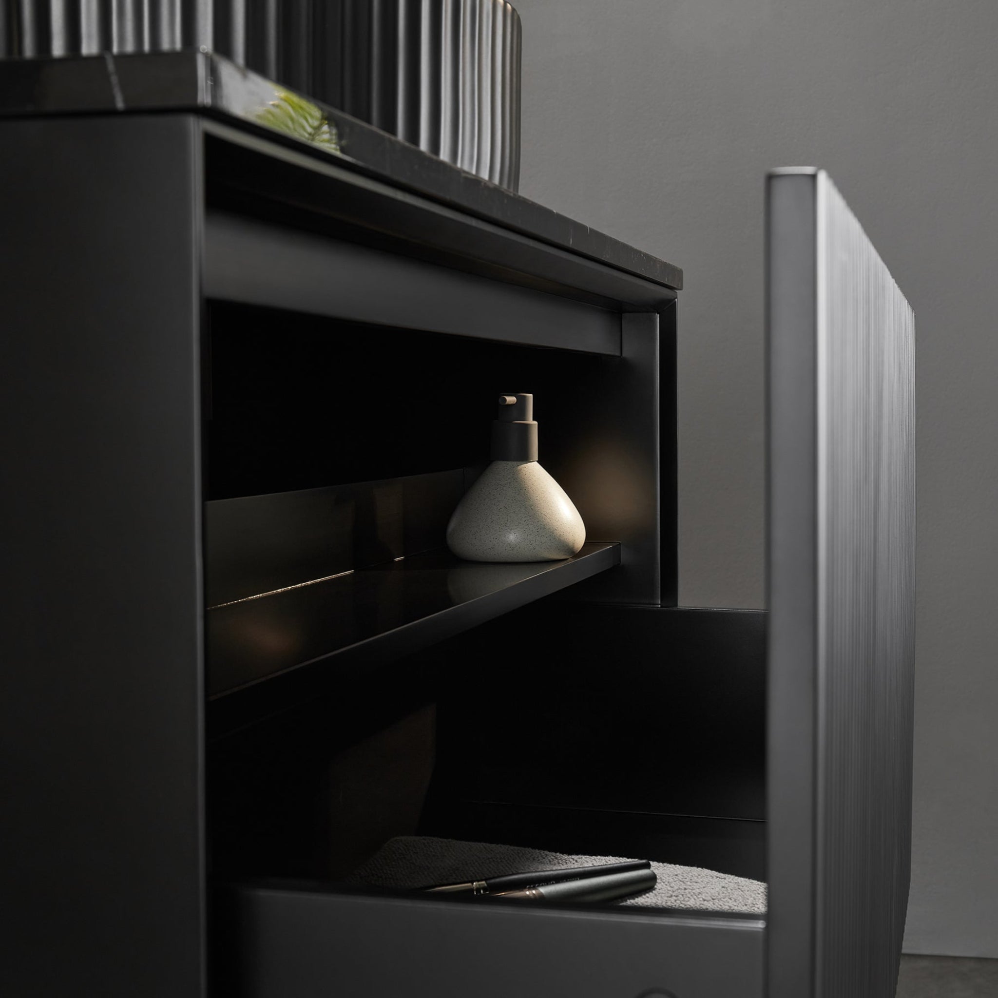 CETO KIRRIBILLI MATTE BLACK 900MM SINGLE BOWL WALL HUNG VANITY