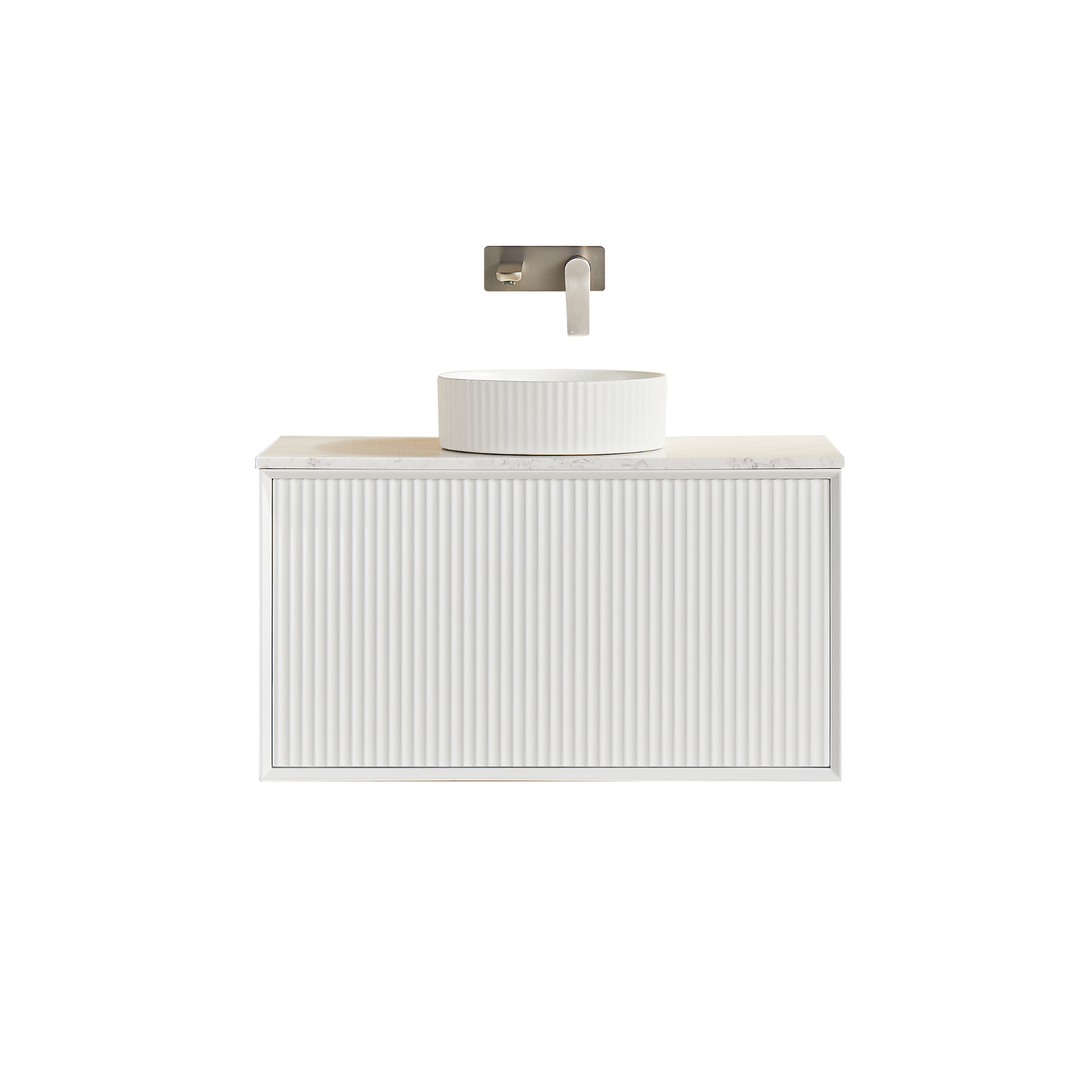 CETO KIRRIBILLI MATTE WHITE 900MM SINGLE BOWL WALL HUNG VANITY