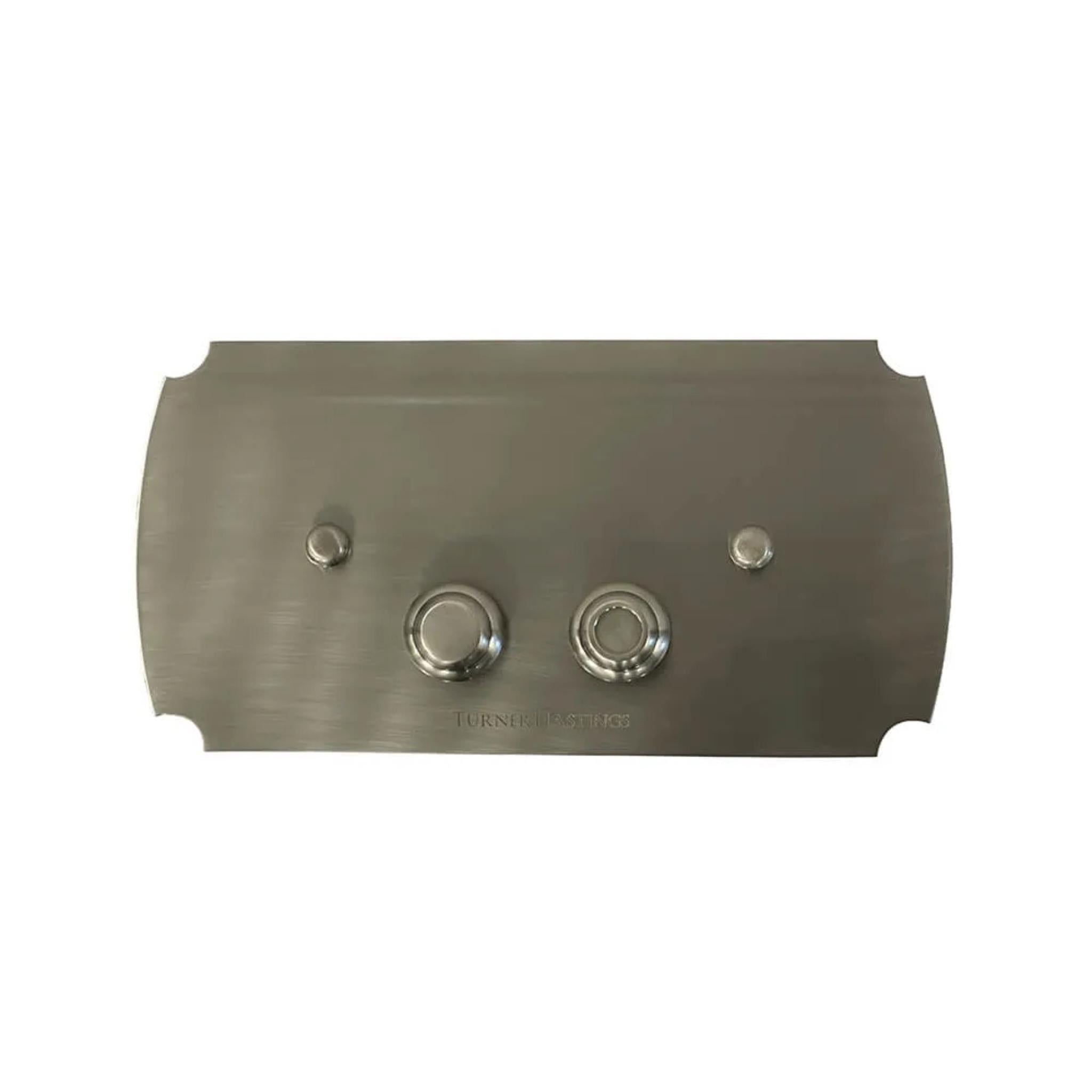 TURNER HASTINGS CLAREMONT MECHANICAL FLUSH PLATE 330MM BRUSHED NICKEL