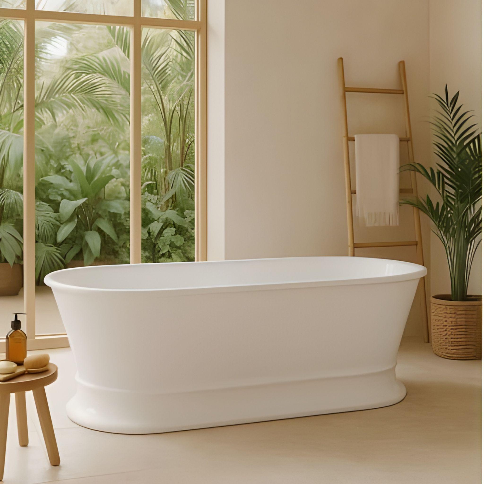 TURNER HASTINGS CLAREMONT MAGNACAST FREESTANDING BATHTUB GLOSS WHITE 1704MM
