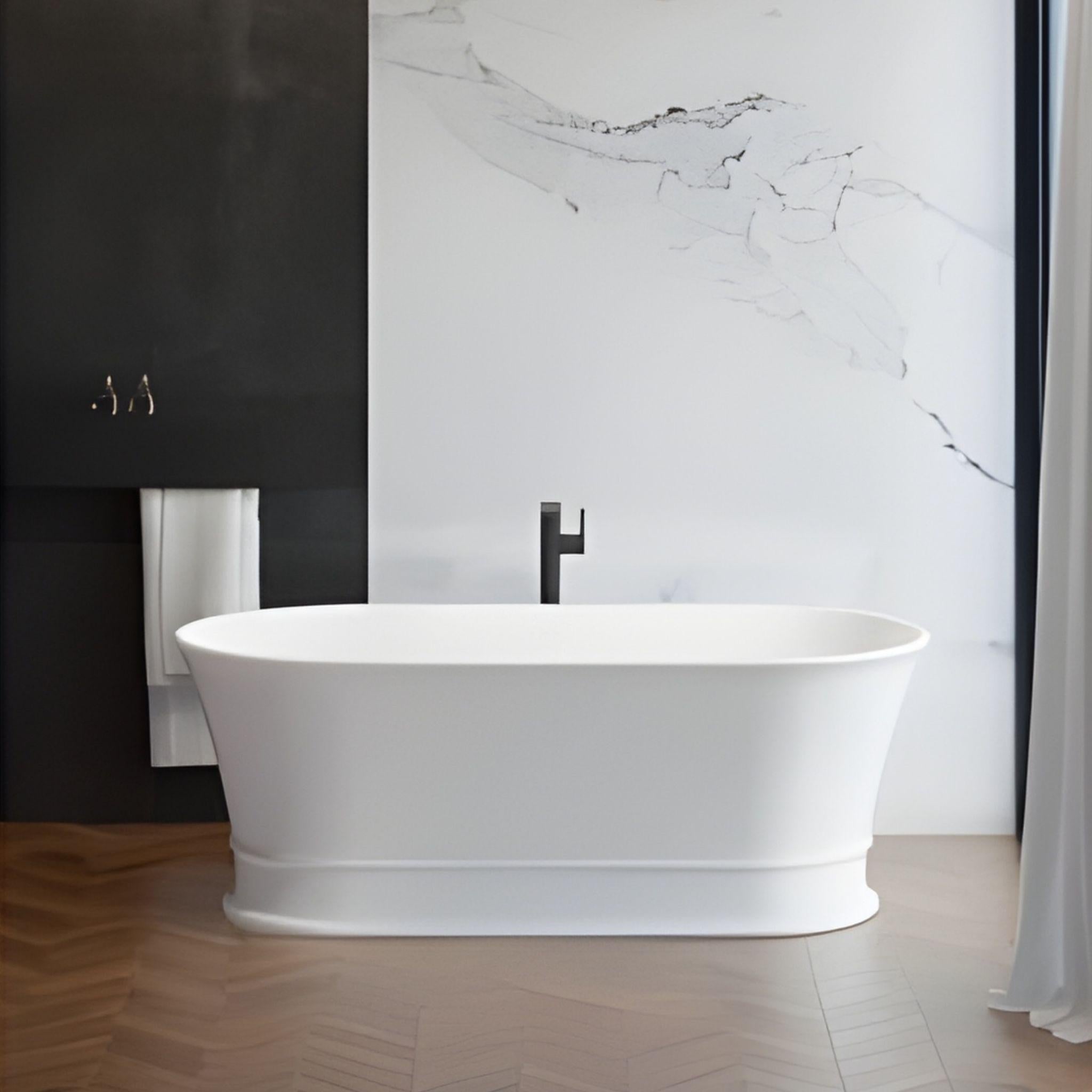 TURNER HASTINGS CLAREMONT MAGNACAST FREESTANDING BATHTUB GLOSS WHITE 1704MM