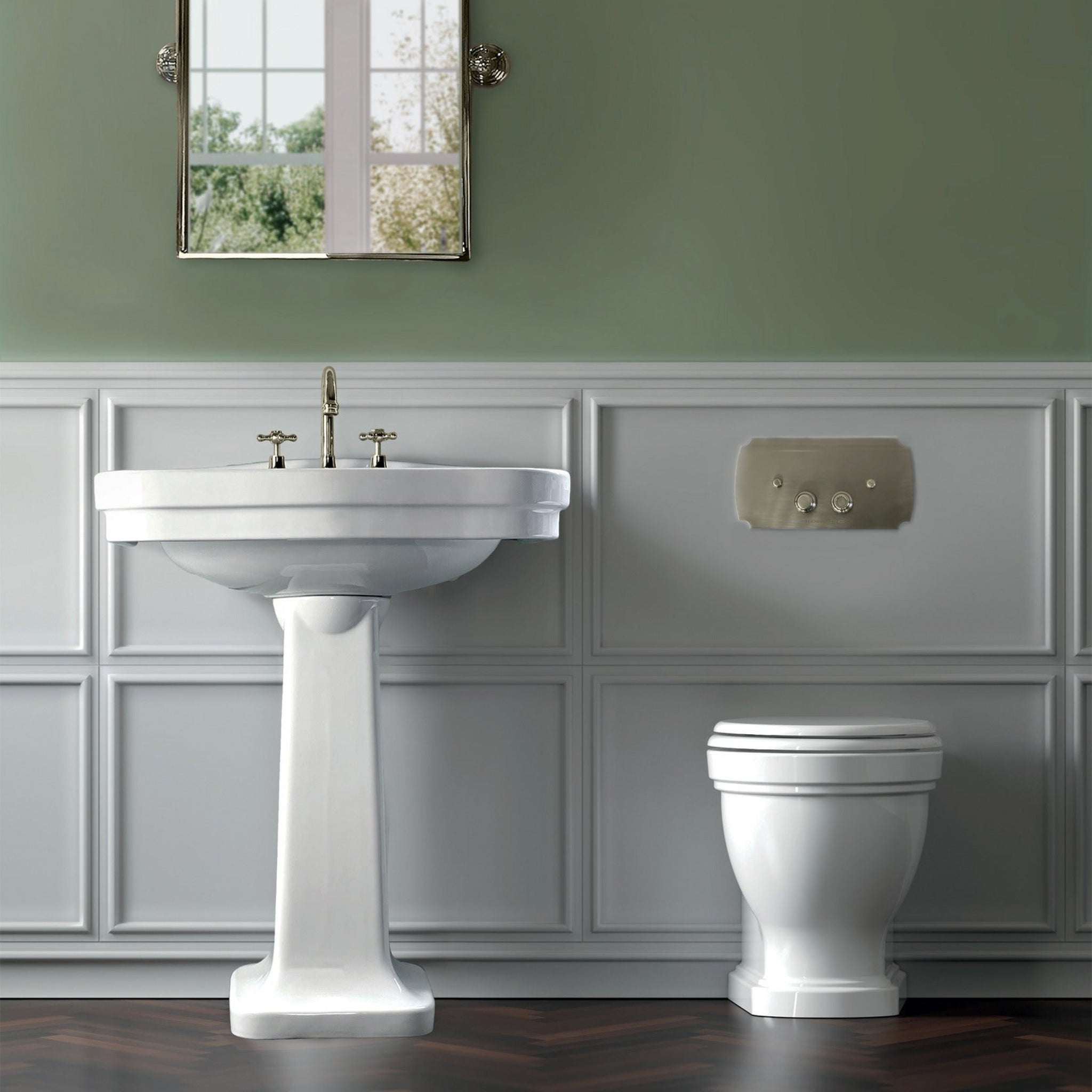 TURNER HASTINGS CLAREMONT WALL FACED PAN GLOSS WHITE