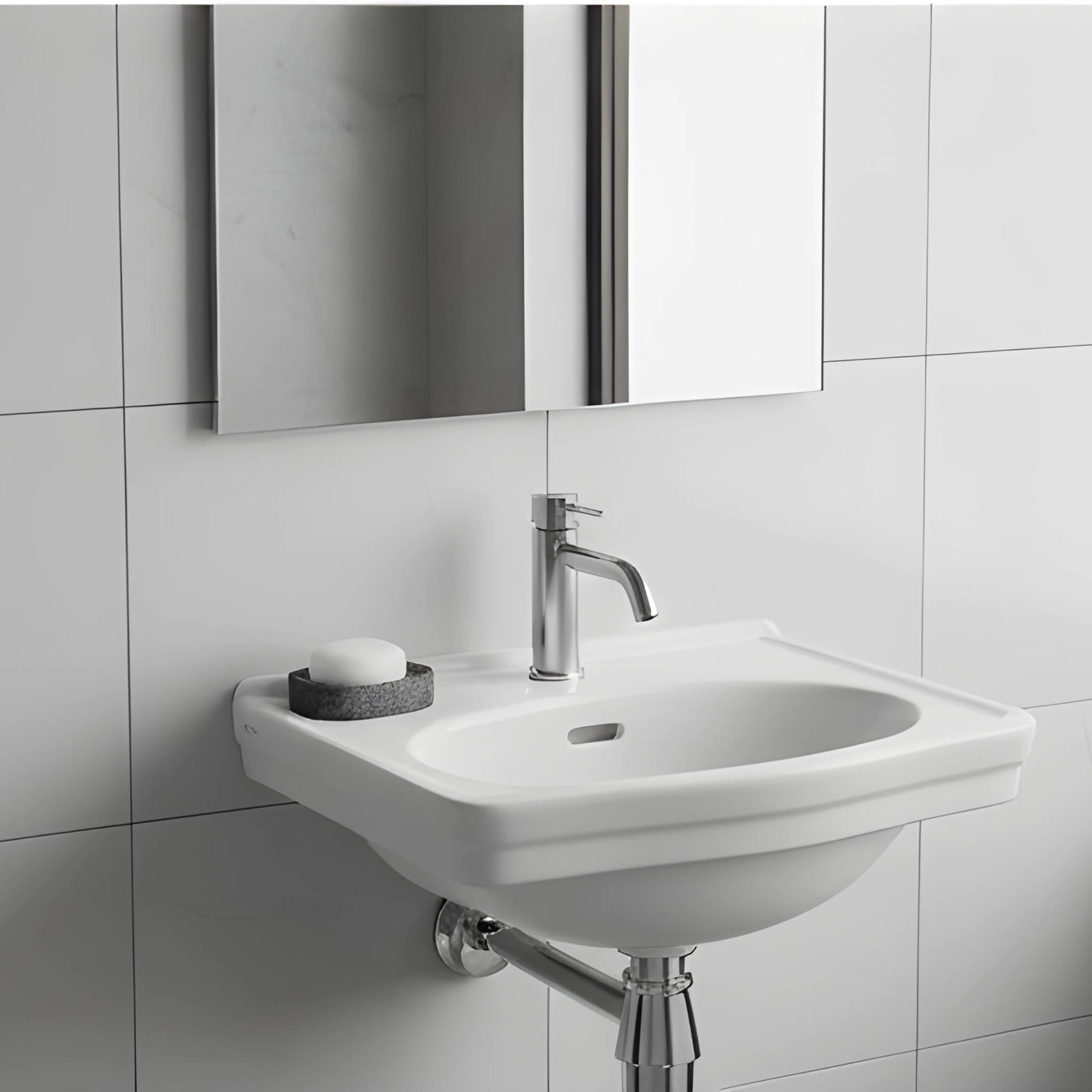TURNER HASTINGS CLAREMONT WALL HUNG BASIN GLOSS WHITE 380MM