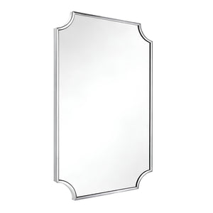 TURNER HASTINGS CLAREMONT SCALLOPED FRAMED MIRROR CHROME 500X800MM