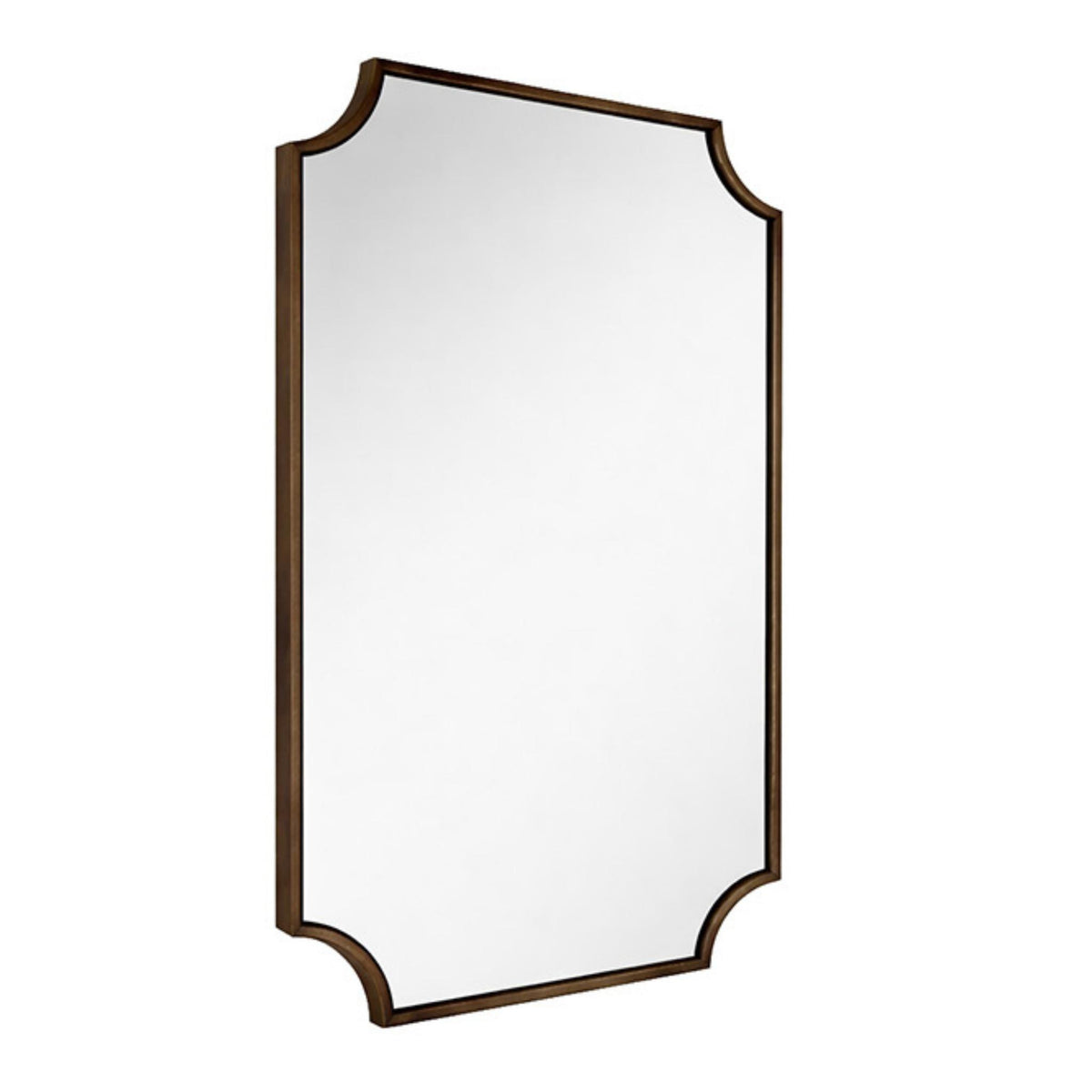 TURNER HASTINGS CLAREMONT SCALLOPED FRAMED MIRROR ENGLISH BRONZE 500X800MM