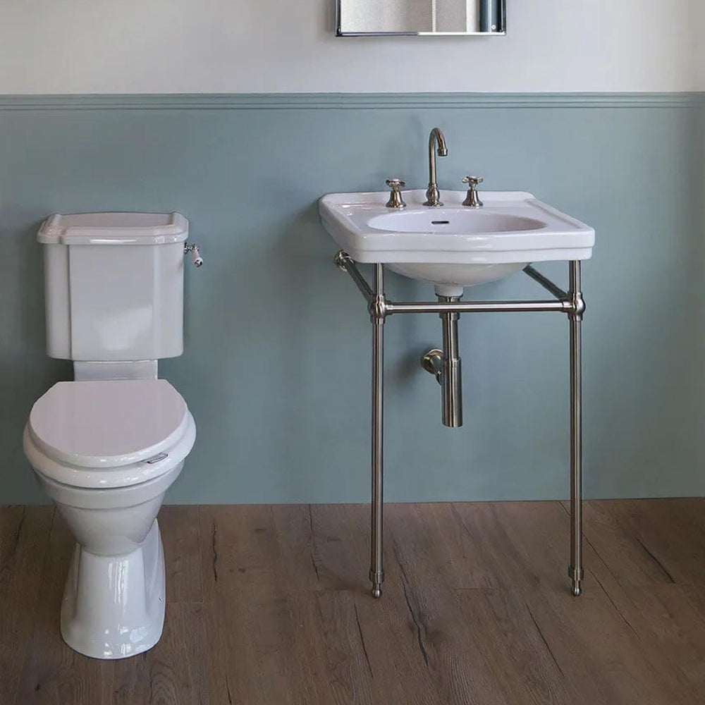 TURNER HASTINGS CLAREMONT NUOVO BASIN STAND BRUSHED NICKEL 580MM