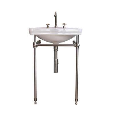 TURNER HASTINGS CLAREMONT NUOVO BASIN STAND BRUSHED NICKEL 580MM